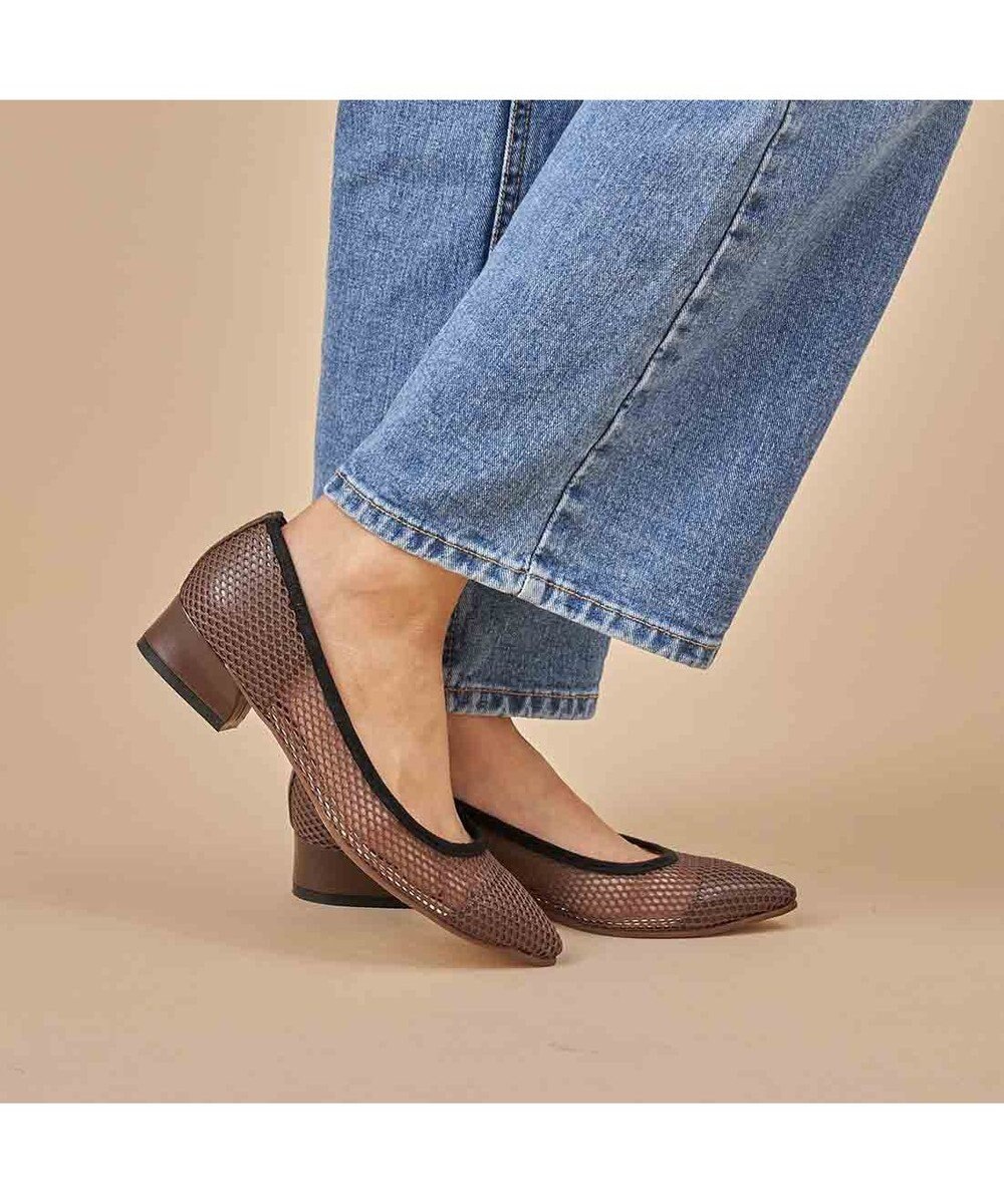 MODE ET JACOMO <carino>ポインテッドトゥメッシュパンプス 