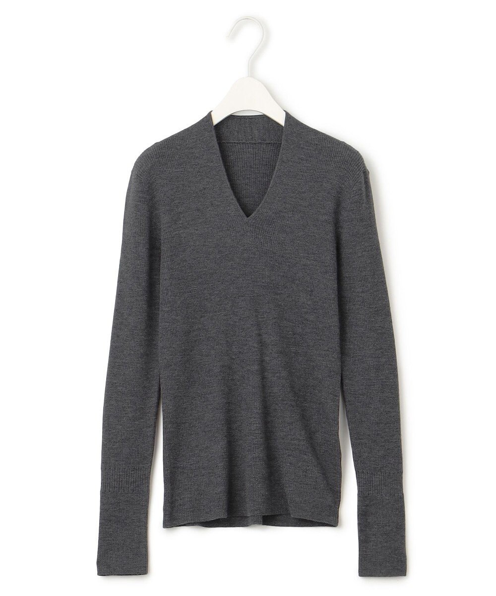 ICB 【洗える】エクストラファインメリノ Vネックプルオーバー 