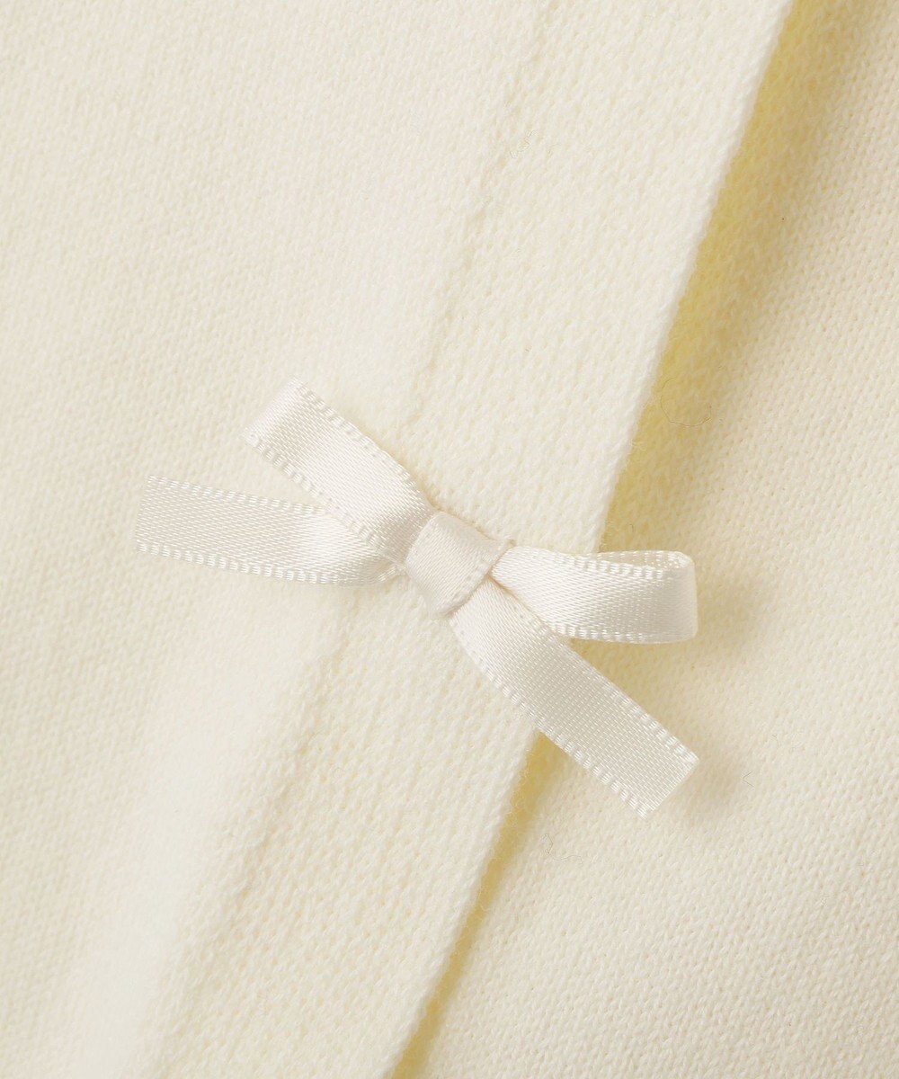 Maison de FLEUR ローズニット半袖カーディガン 