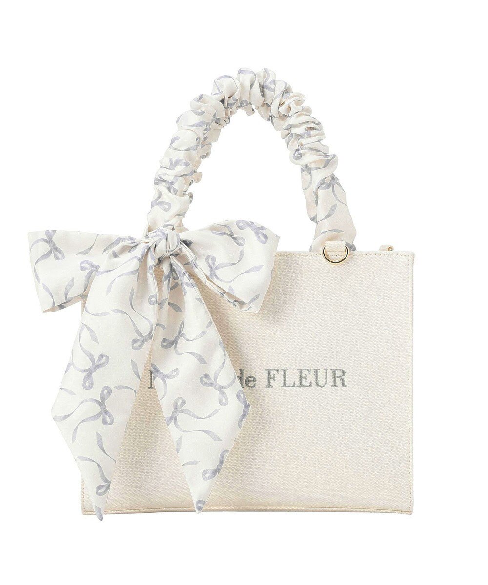 Maison de FLEUR スカーフ付きギャザーハンドル２Ｗａｙバッグ 