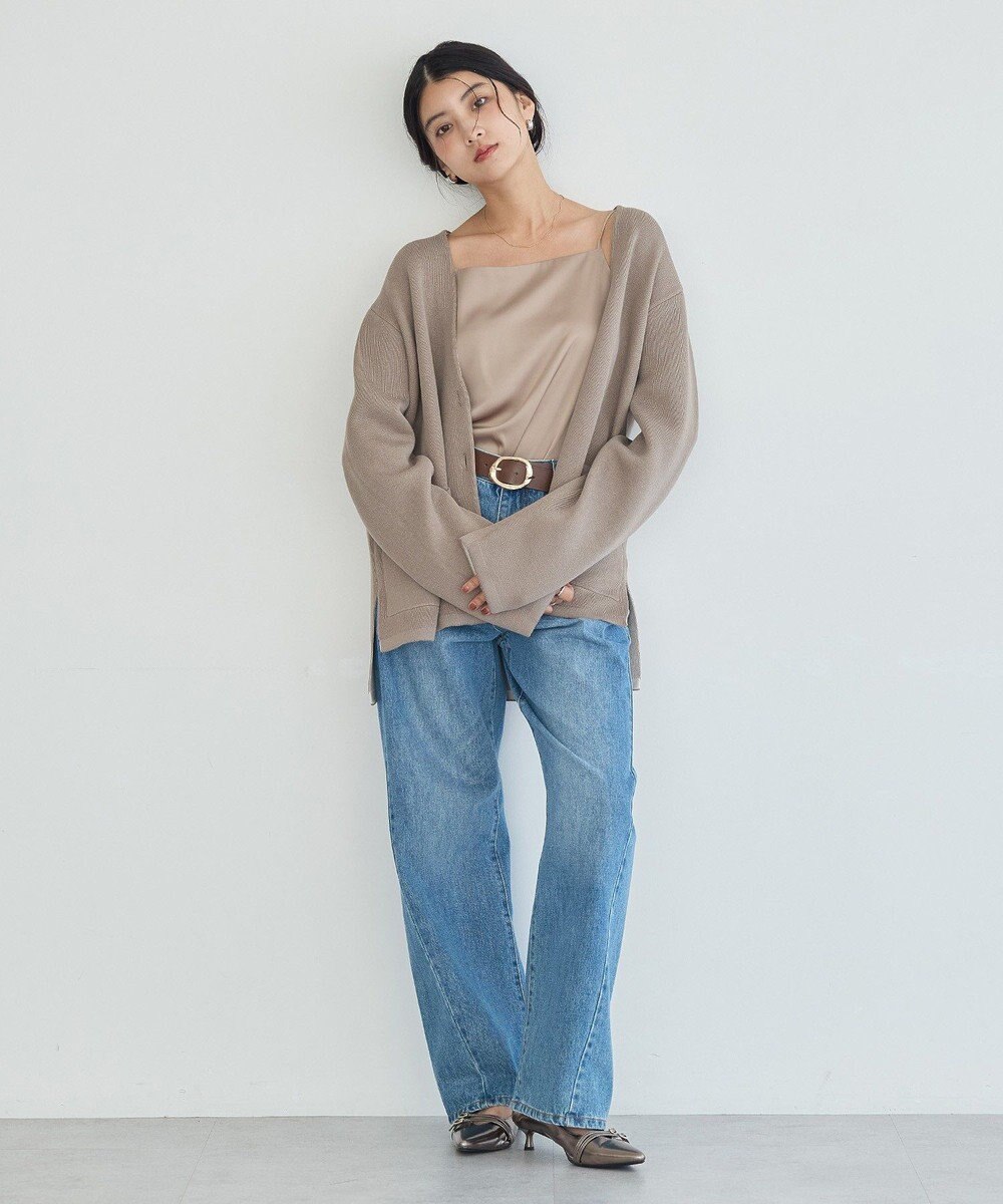 YECCA VECCA ダブルフェイス配色コーディガン 