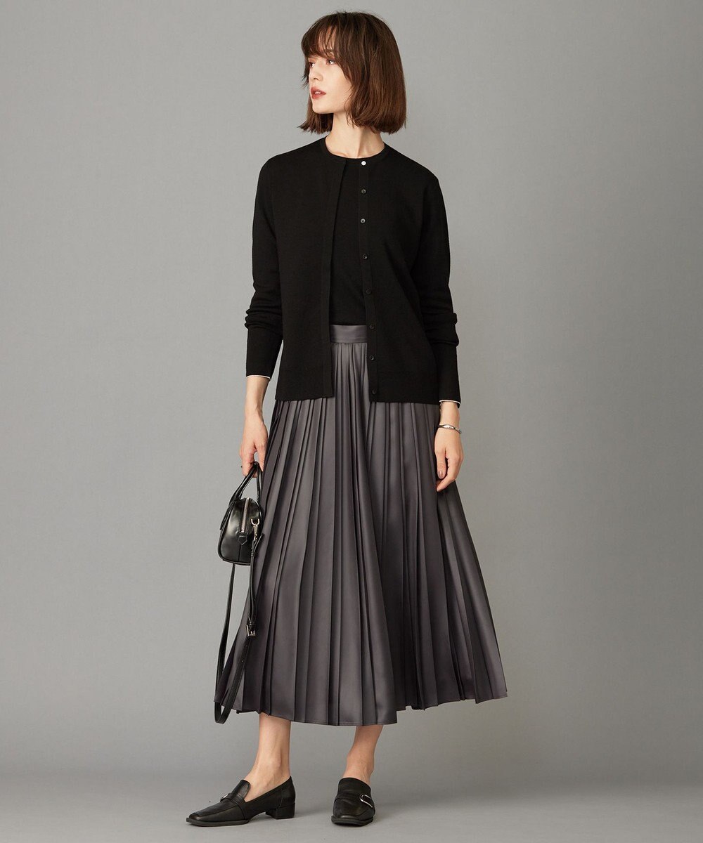 ICB 【洗える】レザーライクプリーツ スカート 