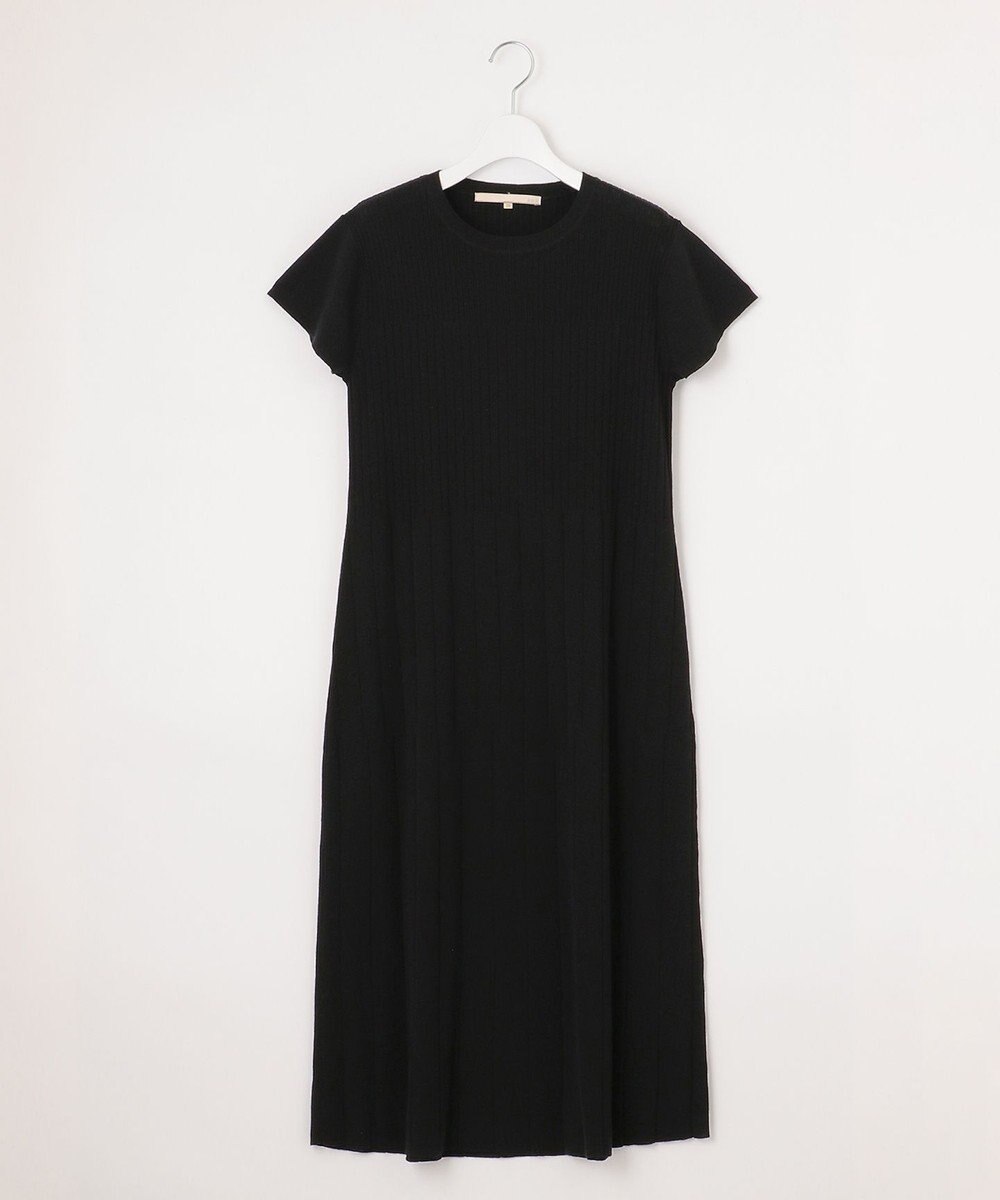 自由区 【洗える】ハイツイストコットンアセテート ニットワンピース 