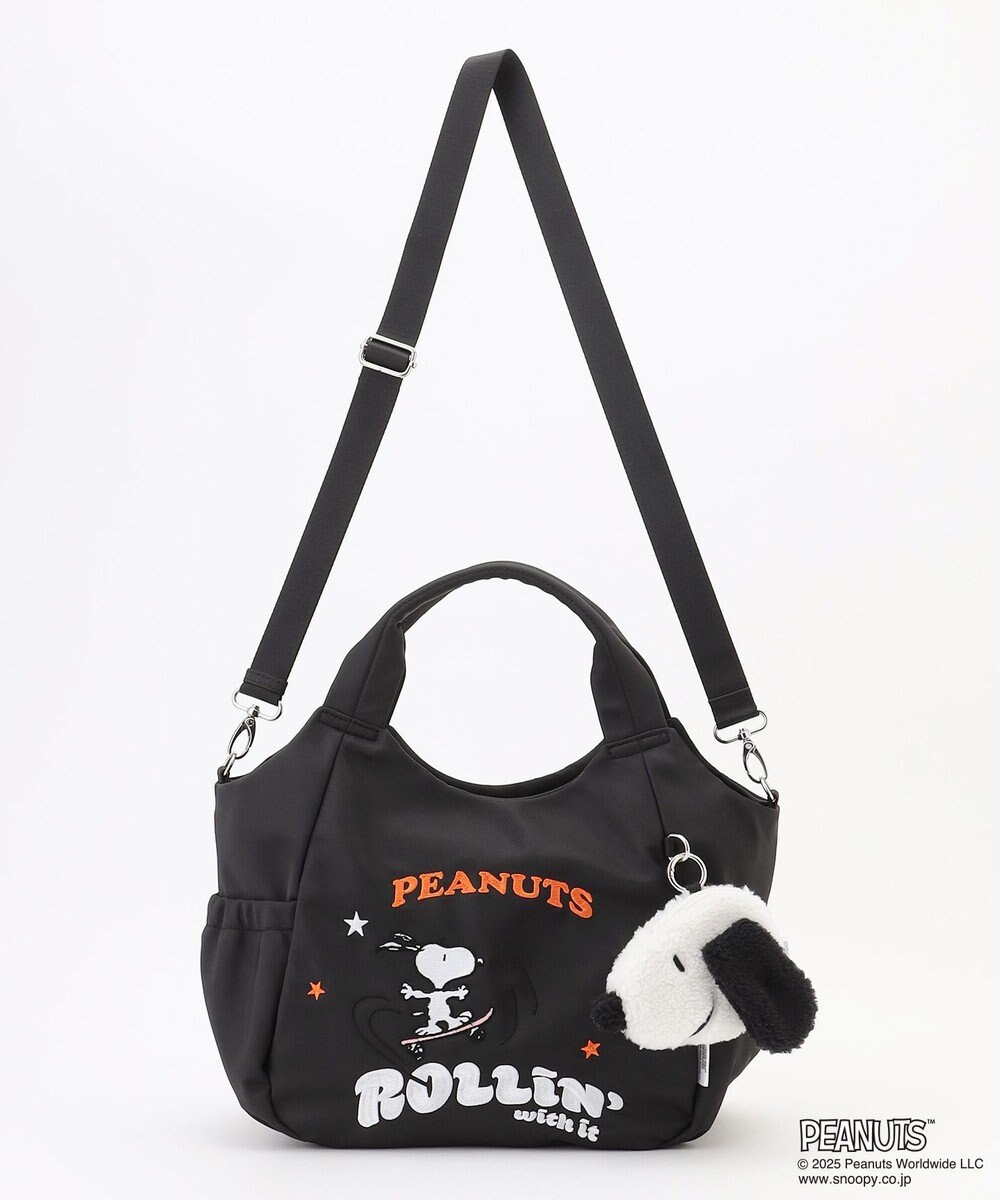Y'SACCS SNOOPYデザイン サイドギャザー2wayトート　Mサイズ(スケートボード） 