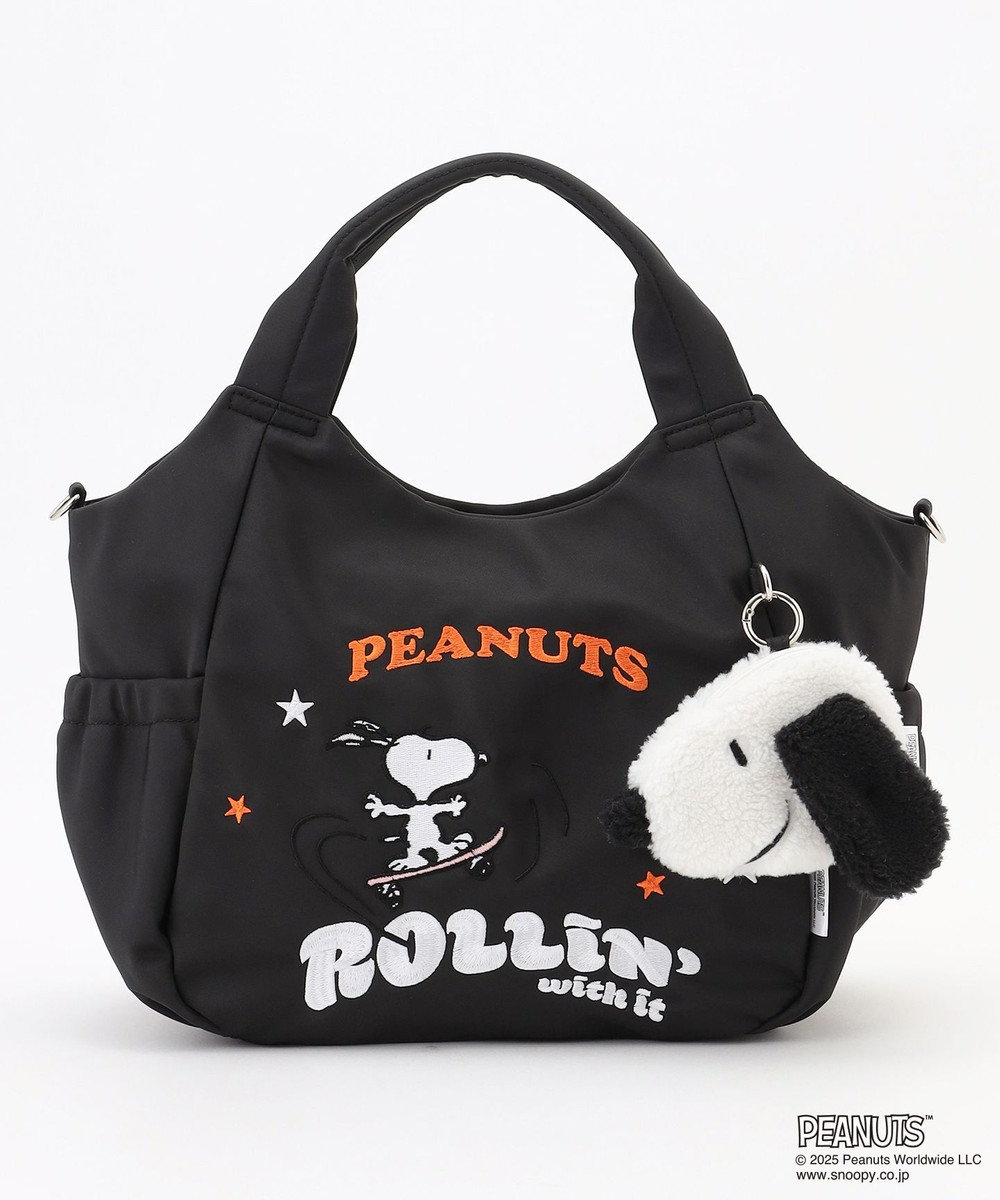 Y'SACCS SNOOPYデザイン サイドギャザー2wayトート　Mサイズ(スケートボード） 