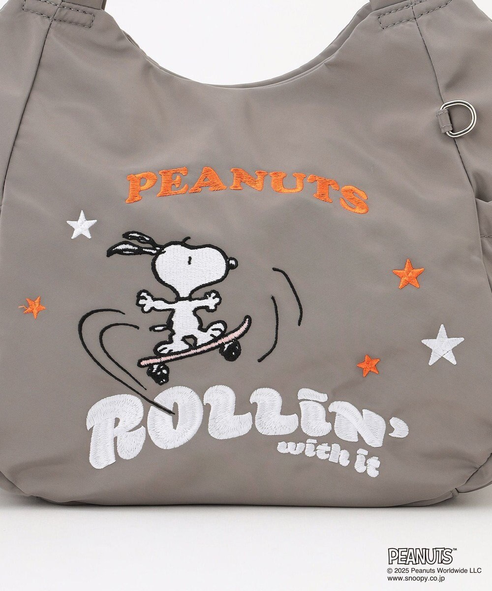 Y'SACCS SNOOPYデザイン サイドギャザー2wayトート　Mサイズ(スケートボード） 