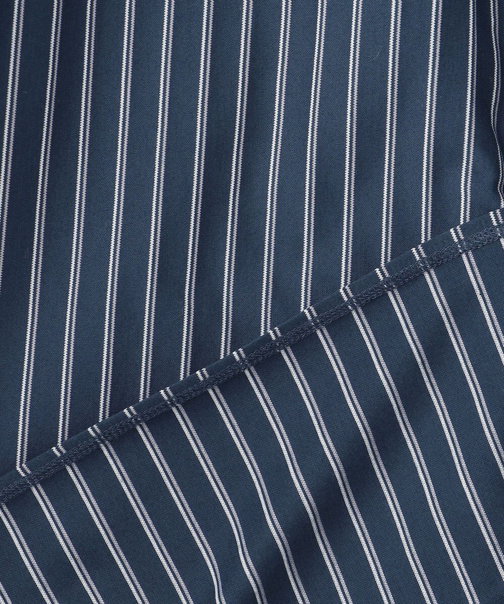 J.PRESS LADIES L ストライプジャージー シャツカラー カットソー 