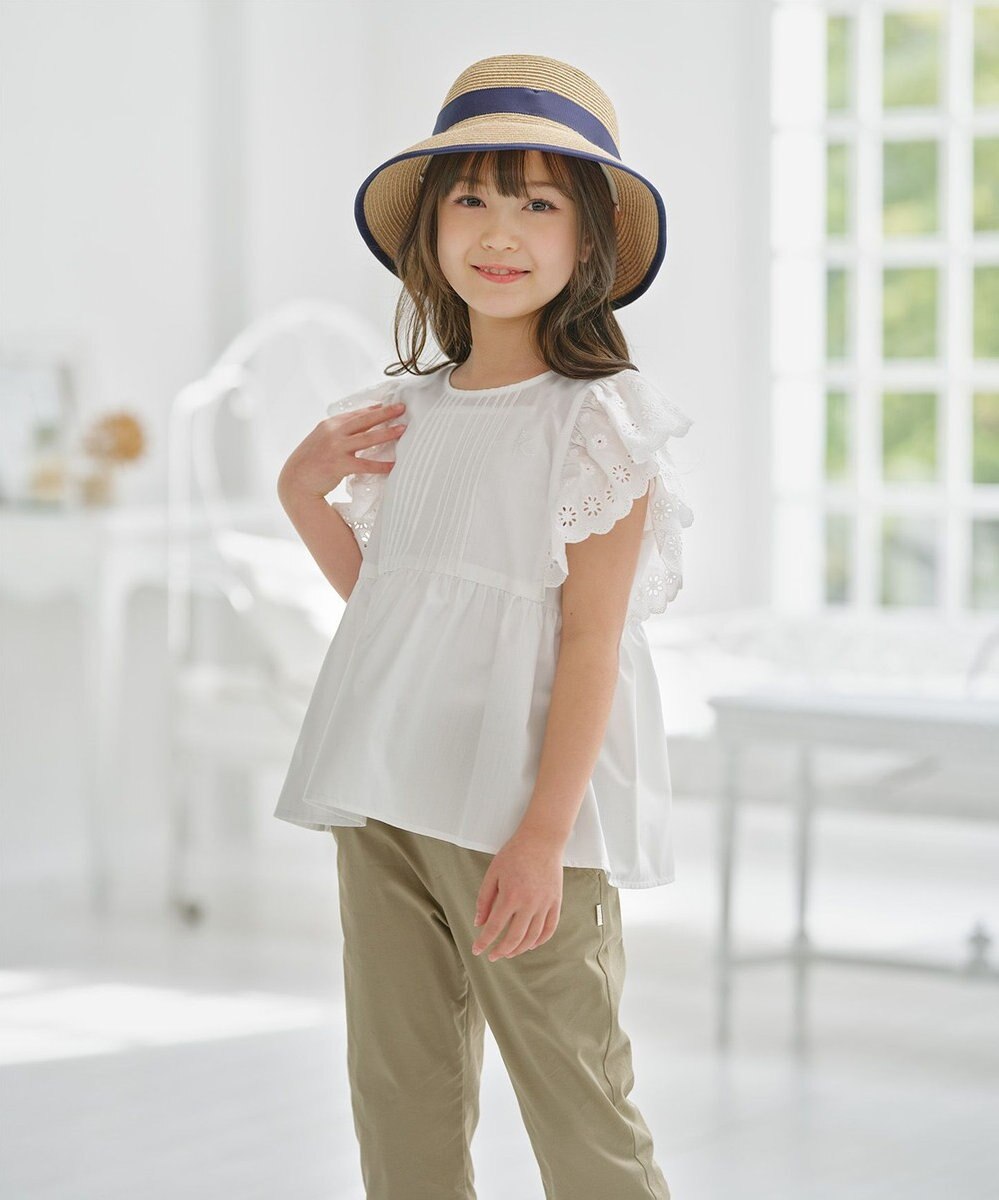 組曲 KIDS 【110-140㎝】レースペプラム ブラウス 