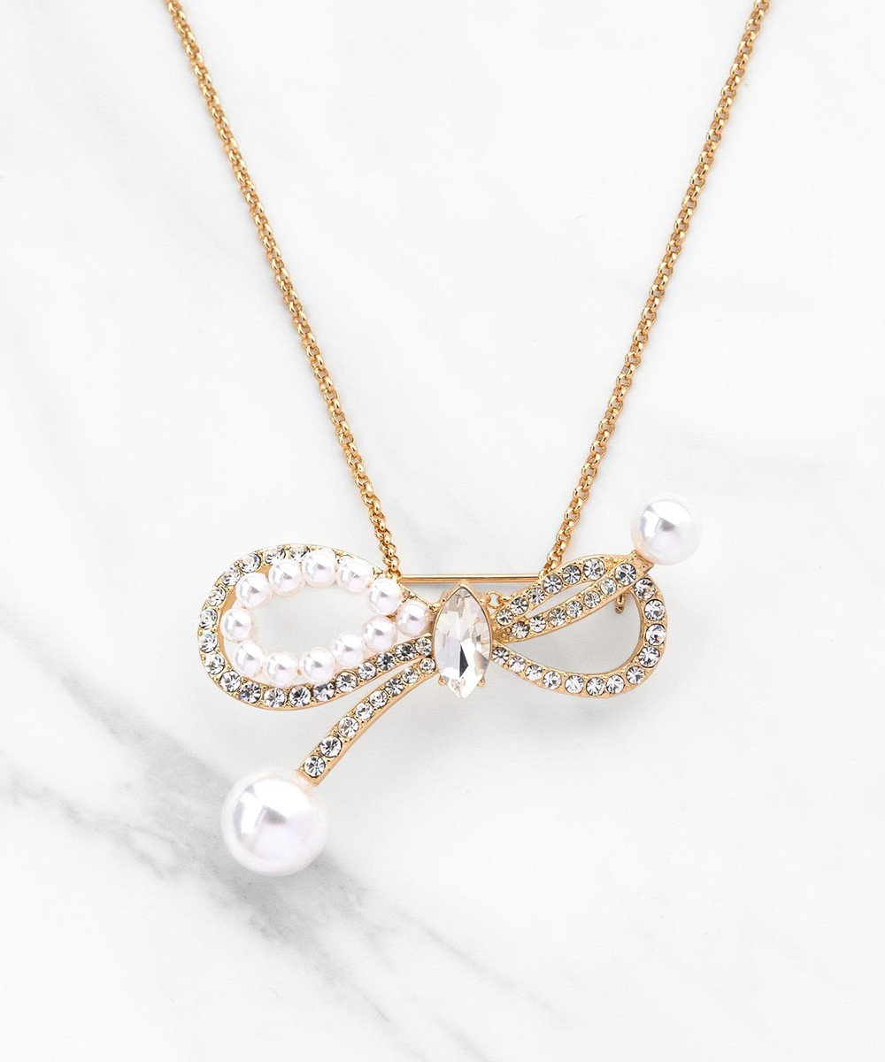 TOCCA 【八木アリサさん着用】SHAKE RIBBON 2WAY BROOCH NECKLACE ブローチネックレス 