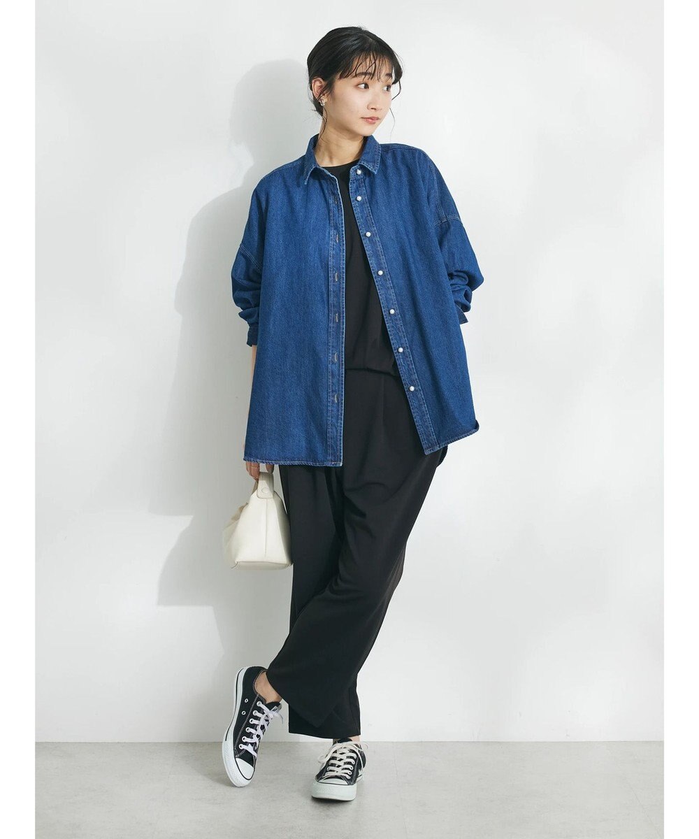 CRAFT STANDARD BOUTIQUE デニムパール釦サークルブラウス 