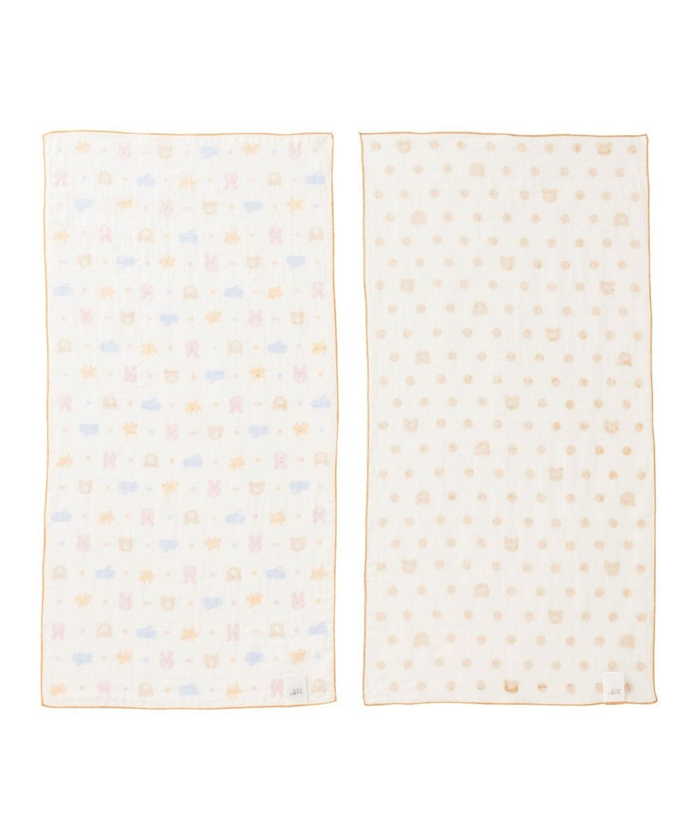 MIKI HOUSE HOT BISCUITS ガーゼタオル2枚組セット 