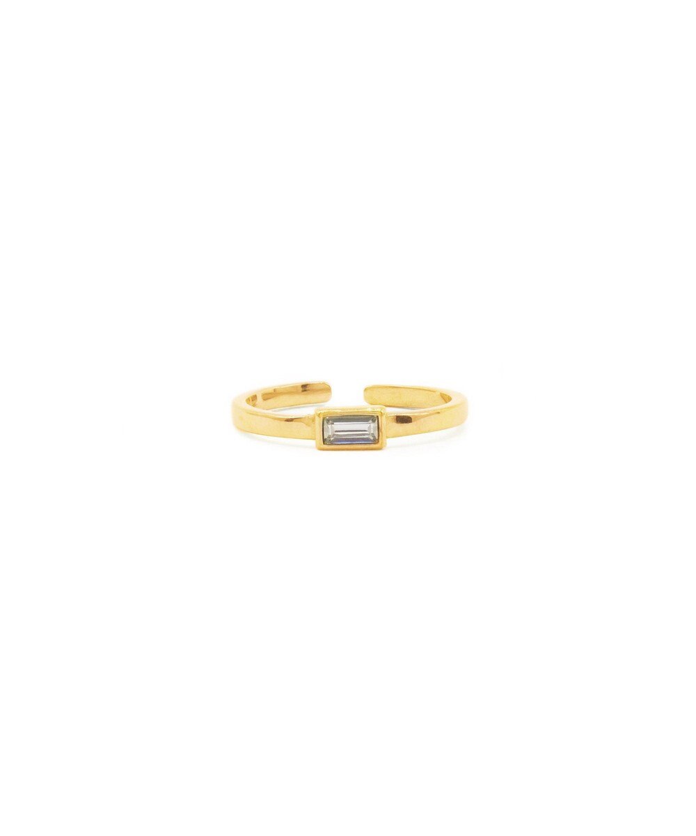 blancotokyo 【金属アレルギー対応】スクエアストーンリング GEMMA RING 