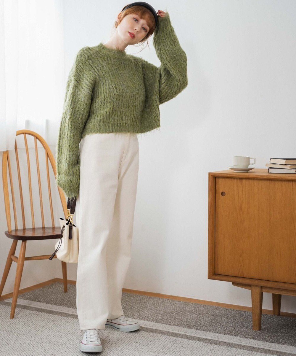 WEGO ブラッシュニットショートプルオーバー 