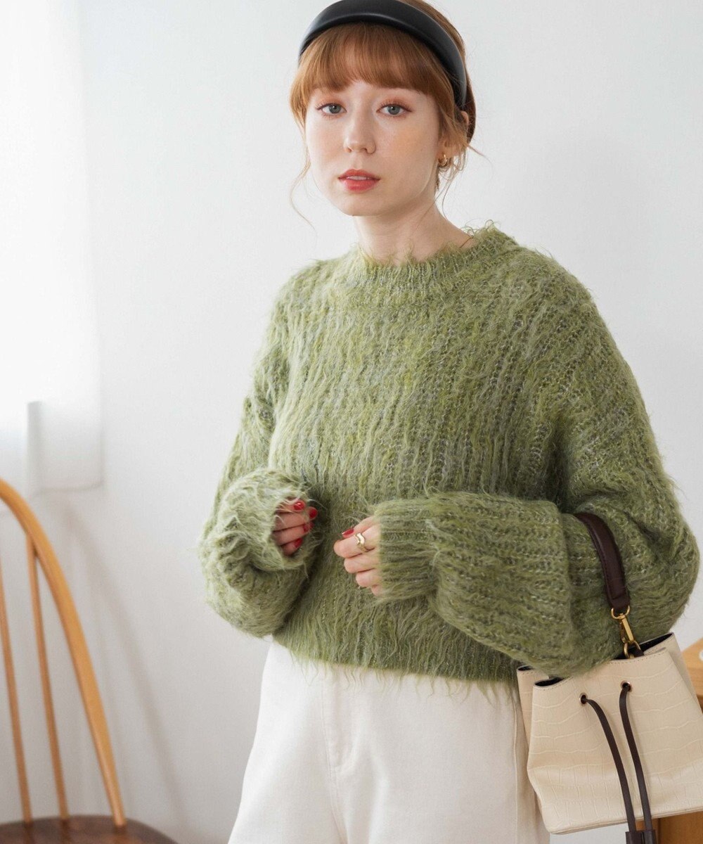 WEGO ブラッシュニットショートプルオーバー 