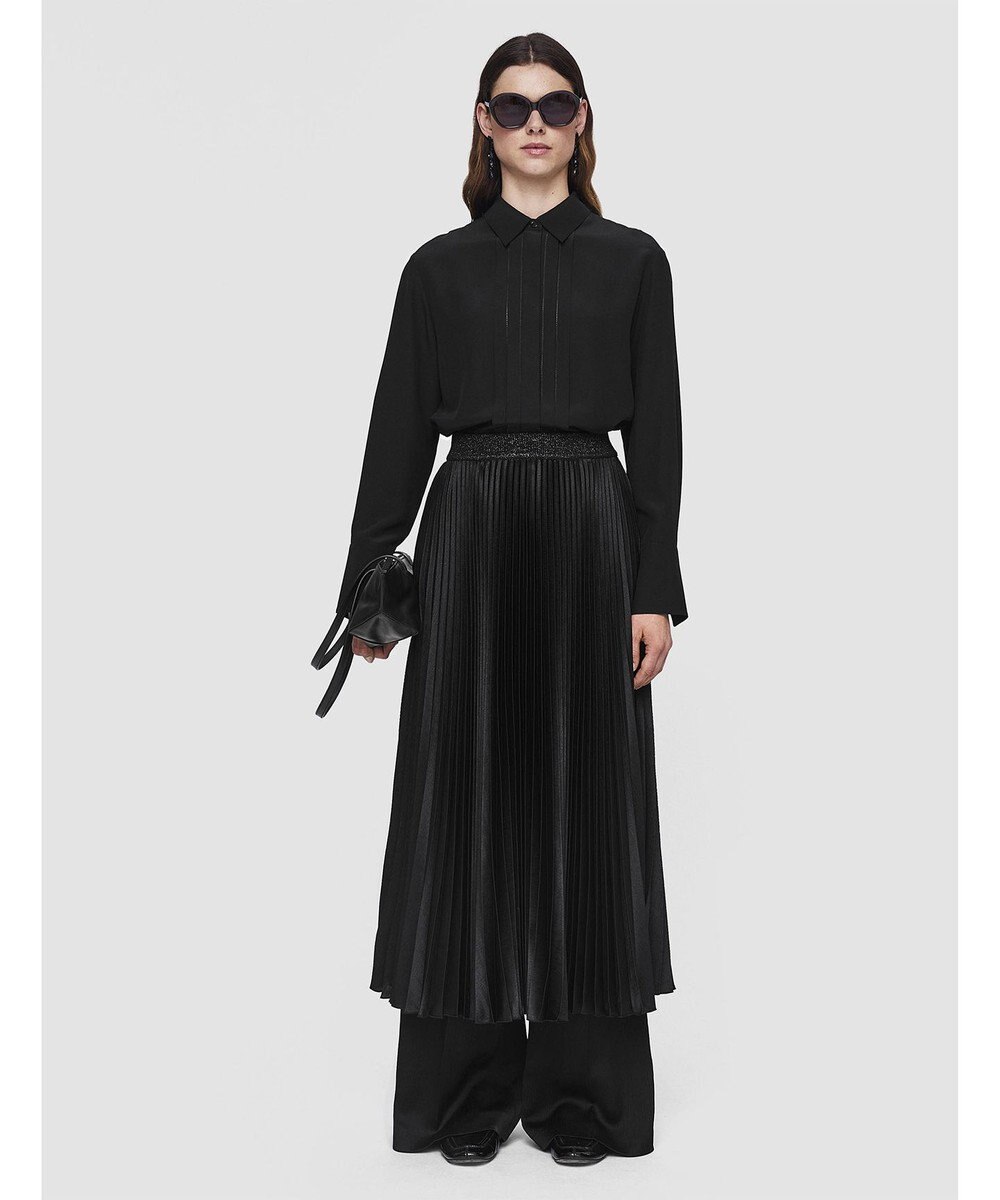 JOSEPH プレーテッドウールルレックス　プリーツスカート 