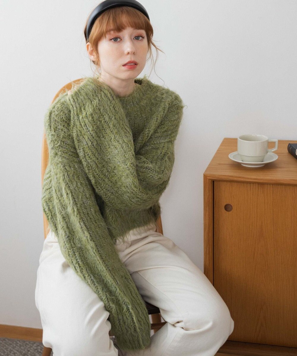 WEGO ブラッシュニットショートプルオーバー 