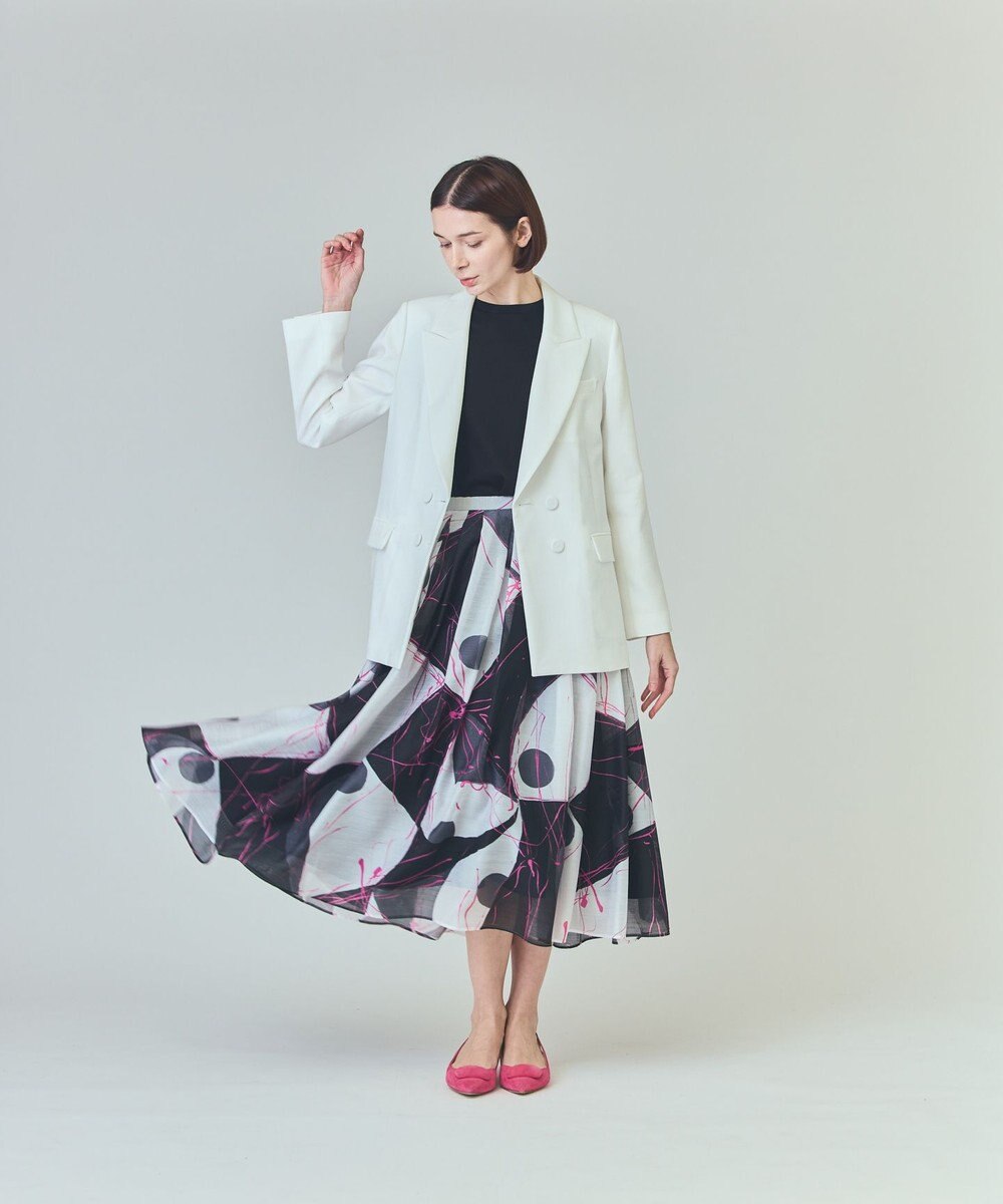 GRACE CONTINENTAL ペイントシアースカート 