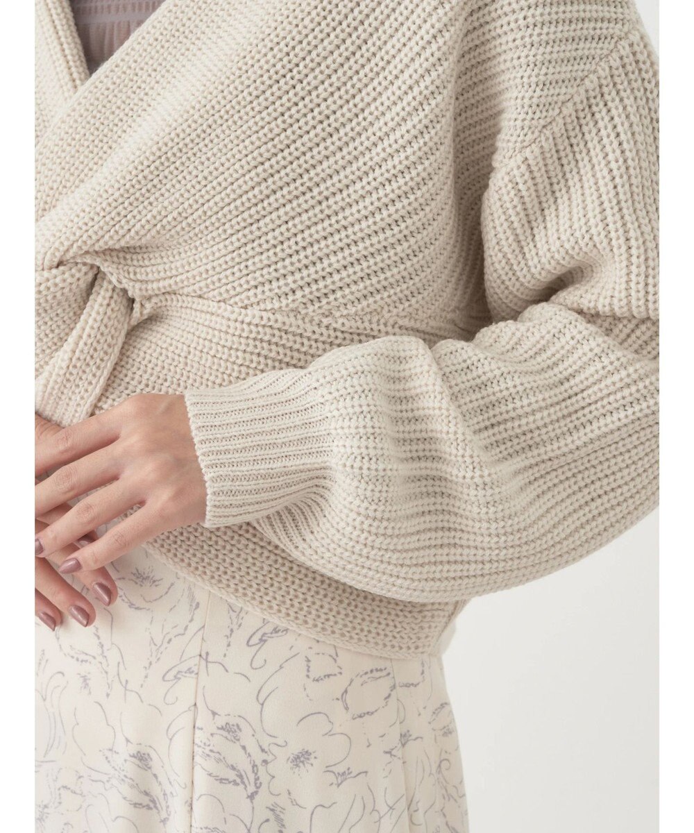 earth music&ecology ツイストデザインニット 