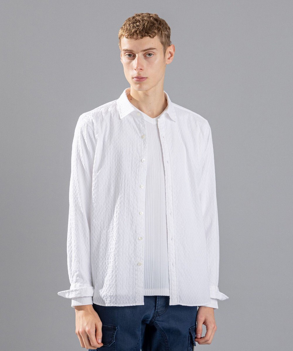 JOSEPH HOMME アロージャガードストレッチ　レギュラーカラーシャツ 