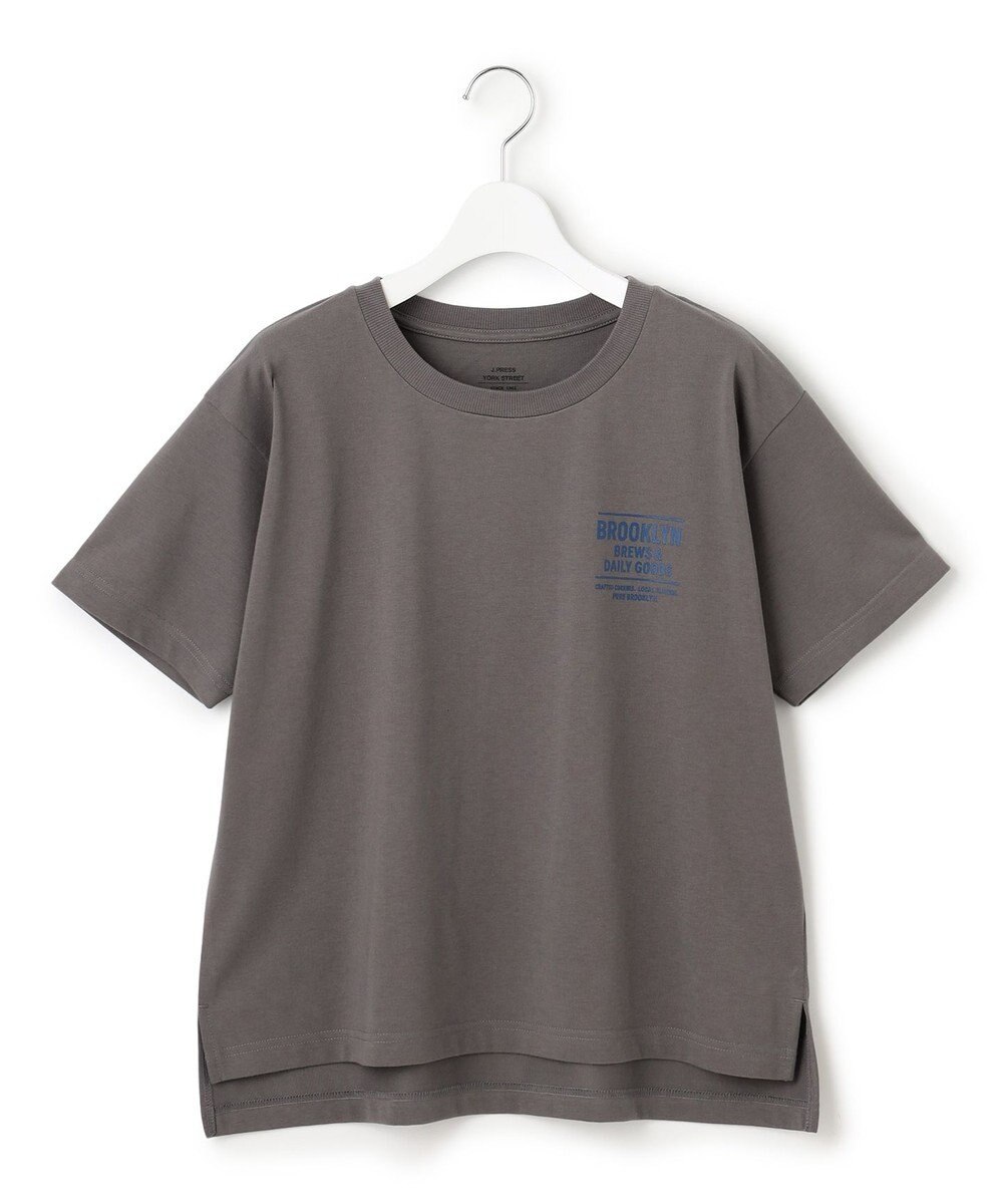 J.PRESS YORK STREET 【WOMEN】カフェロゴプリント Tシャツ 