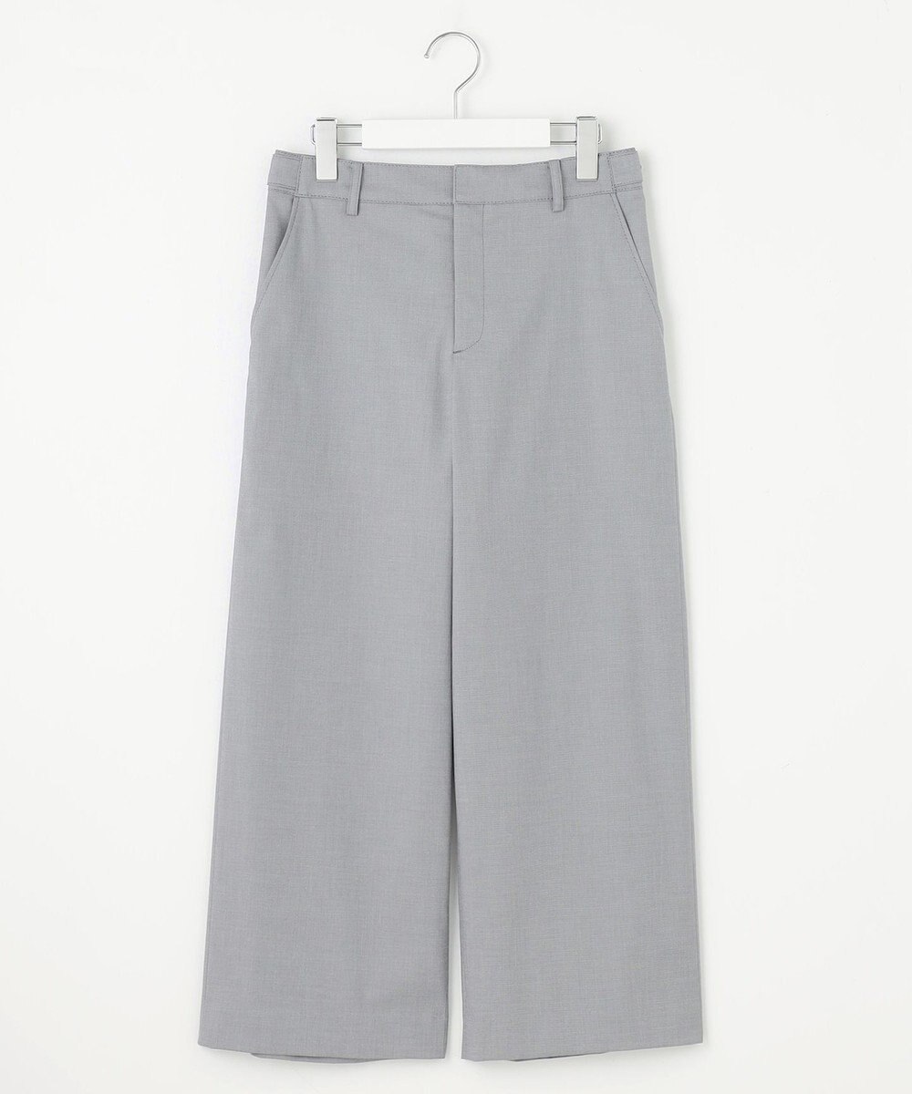 J.PRESS LADIES 【着丈が選べる・セットアップ対応・洗える・撥水・防汚】コットンFITTYシャーク ワイド アンクル パンツ 