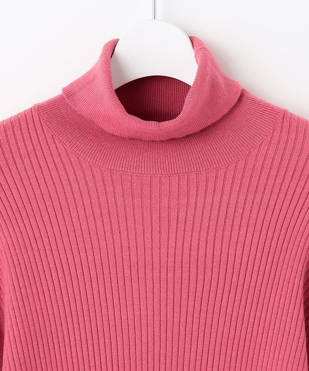 23区GOLF 袖コンシャスで華やかさを添えて◎【23Fondation/WOMEN】タートルネック カラーニット 