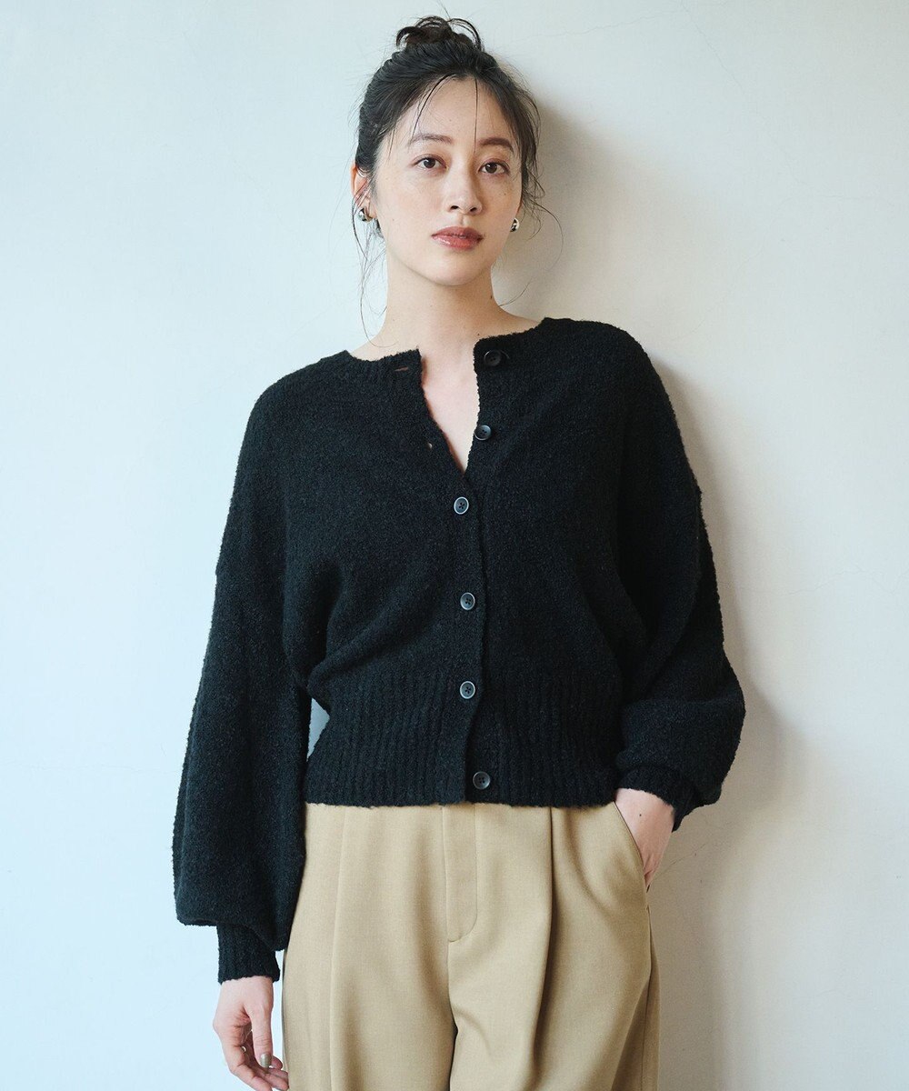 #Newans 【洗える】ボリュームスリーブニットカーディガン 