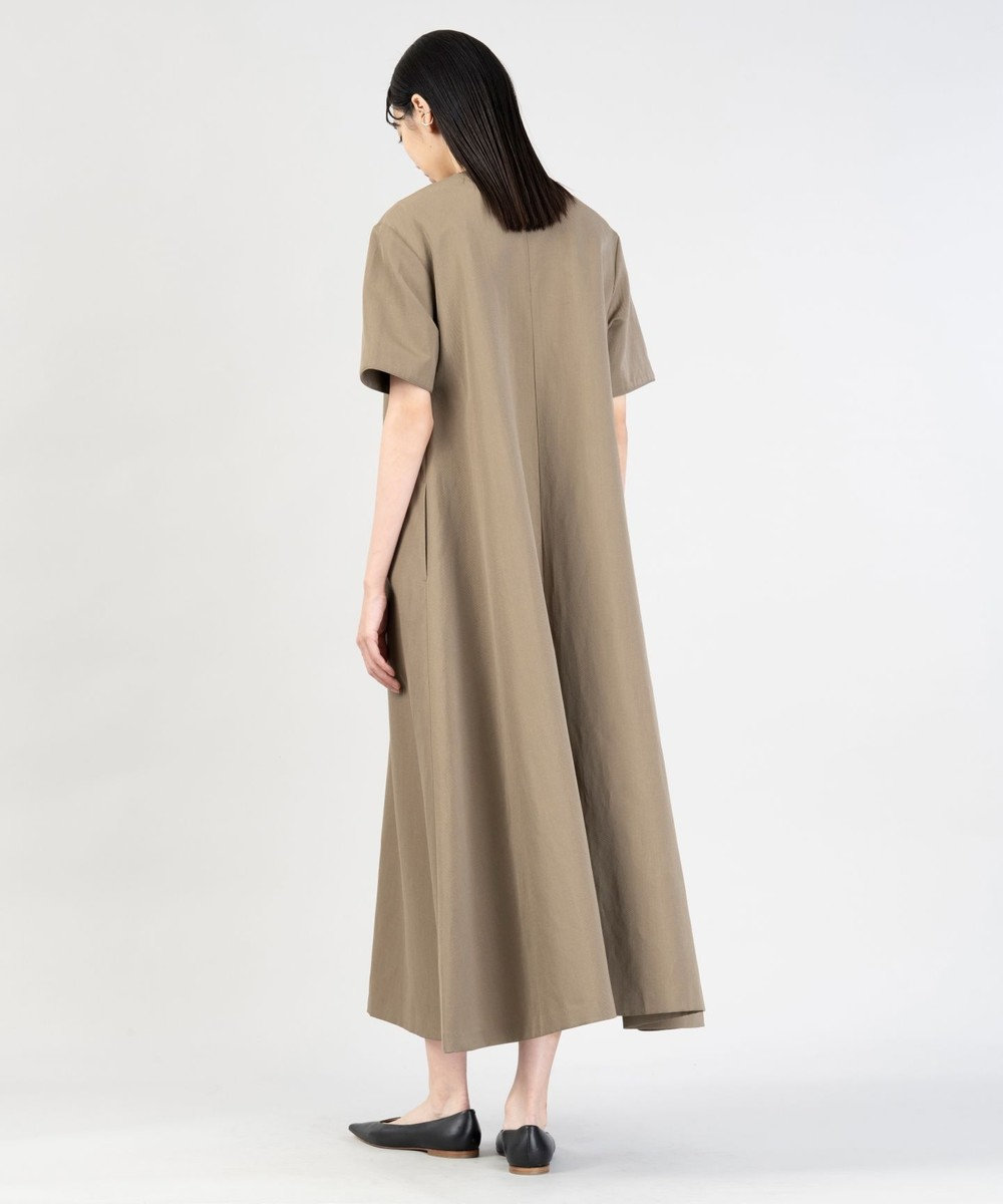 23区 【エステータ】ウールリネン 半袖フレアワンピース 
