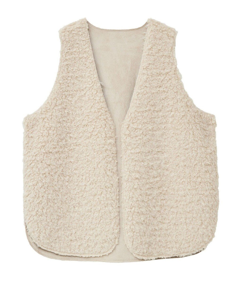 AMERICAN HOLIC 丈違いシープライクフェイクファーベスト 