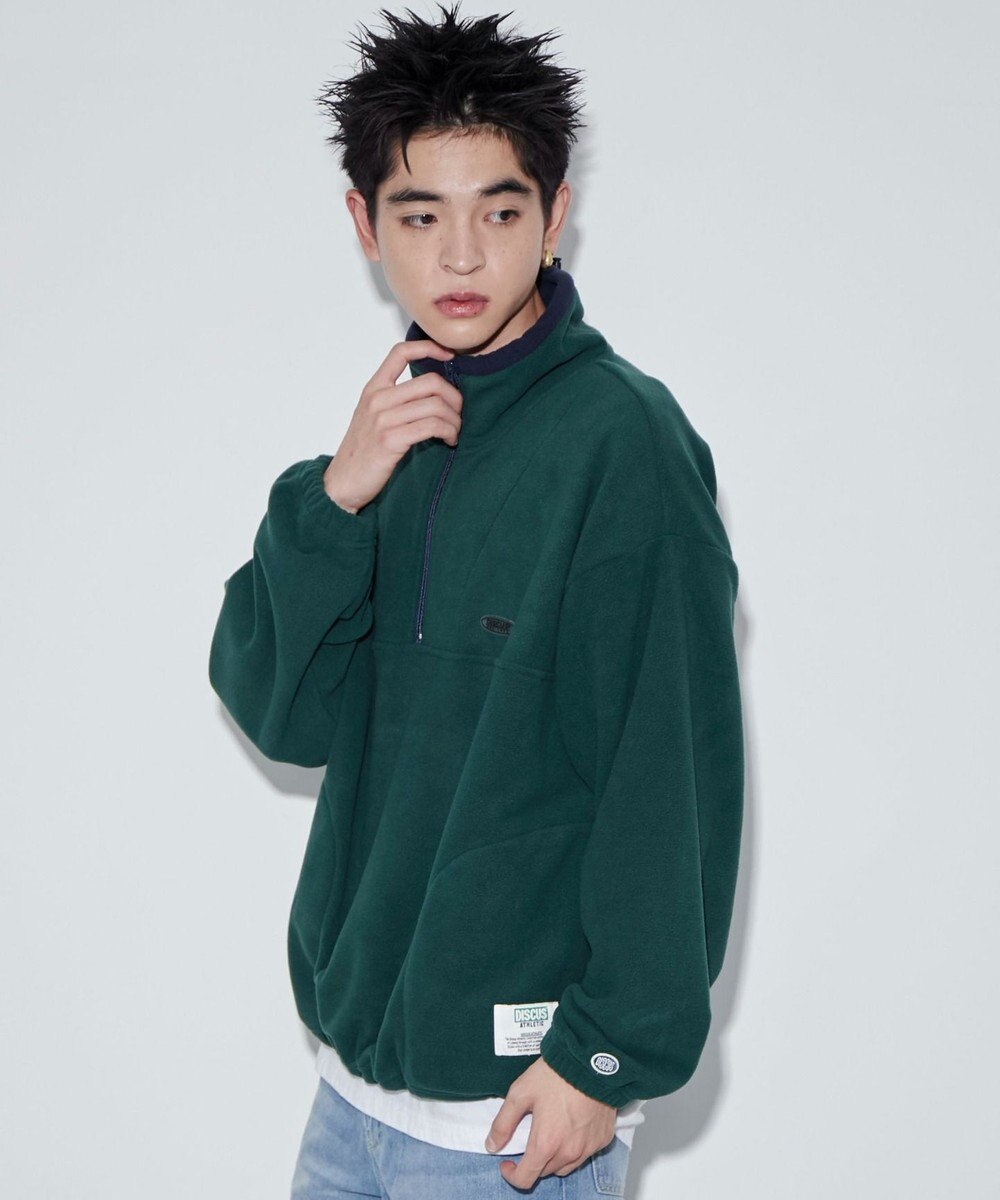 WEGO DISCUSフリースハーフジップPO 