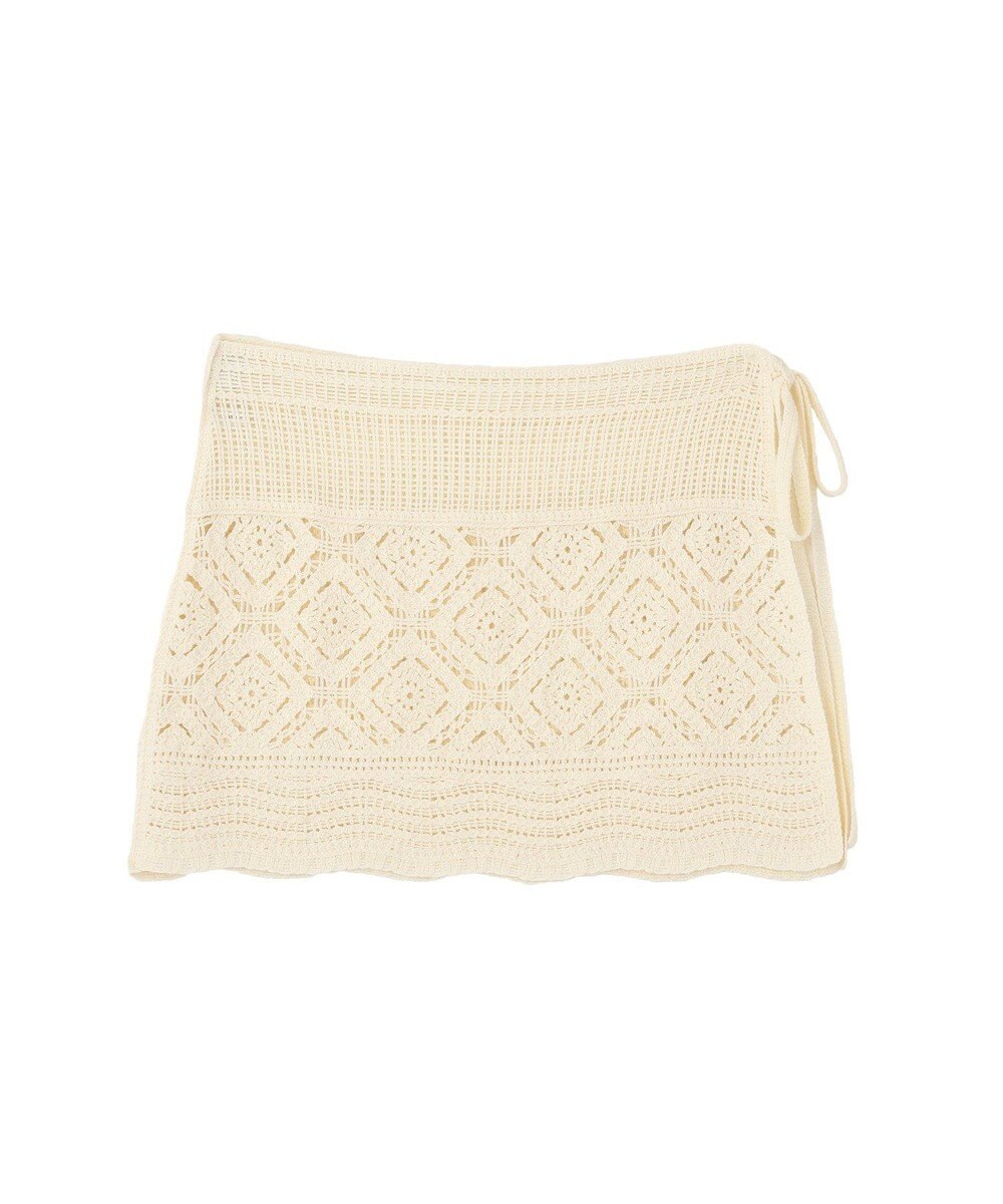 AMERICAN HOLIC クロシェニット巻きスカート 