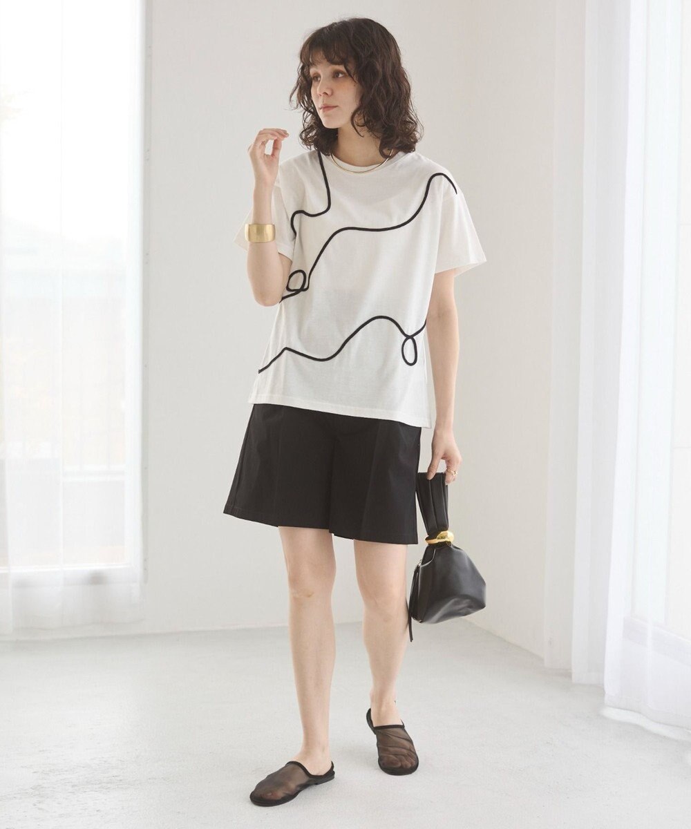 WEGO 【ANGIE VINTAGE】コード刺繍デザインTシャツ 