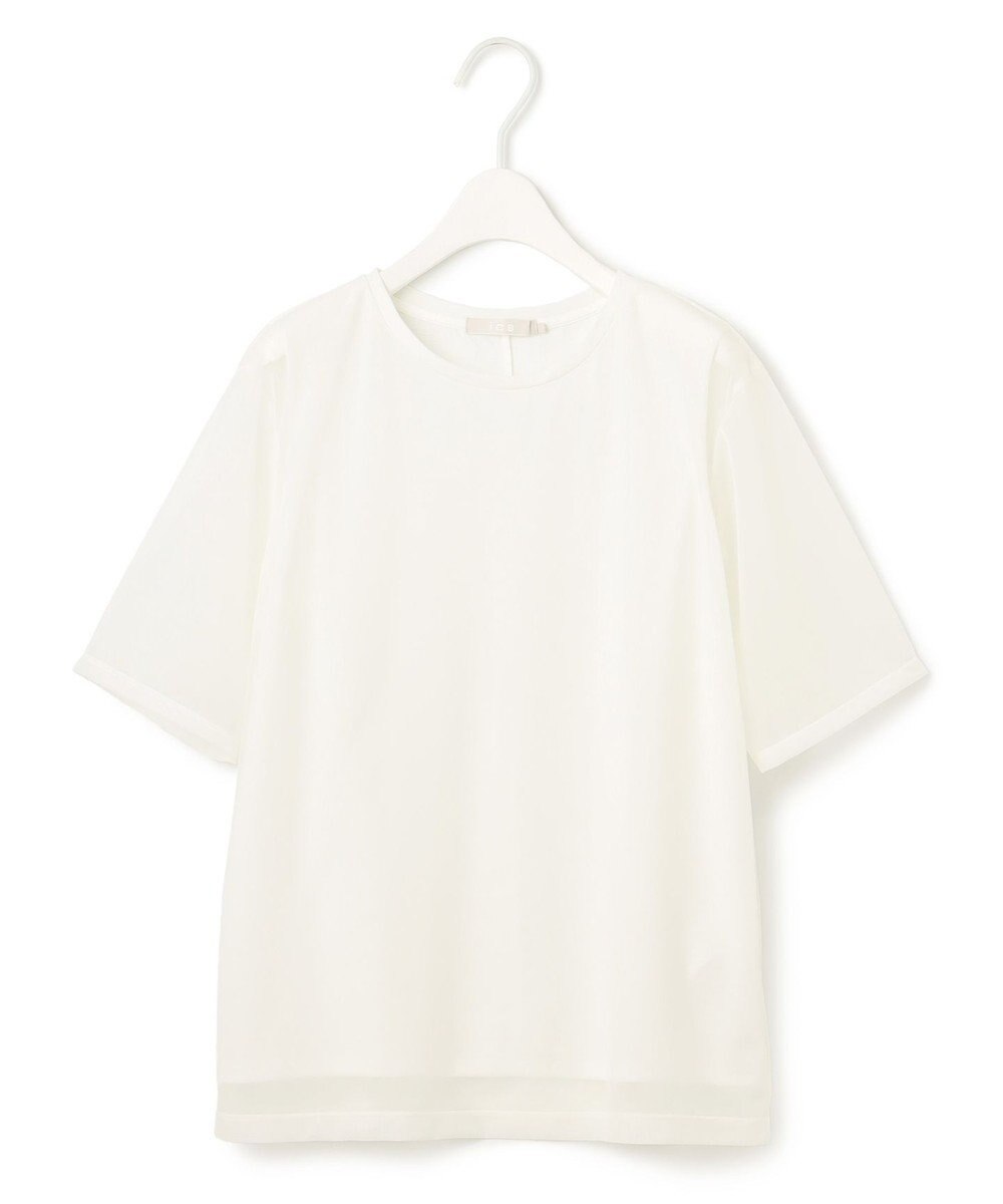 ICB L 【接触冷感・洗える】 チュールコンビ カットソー 