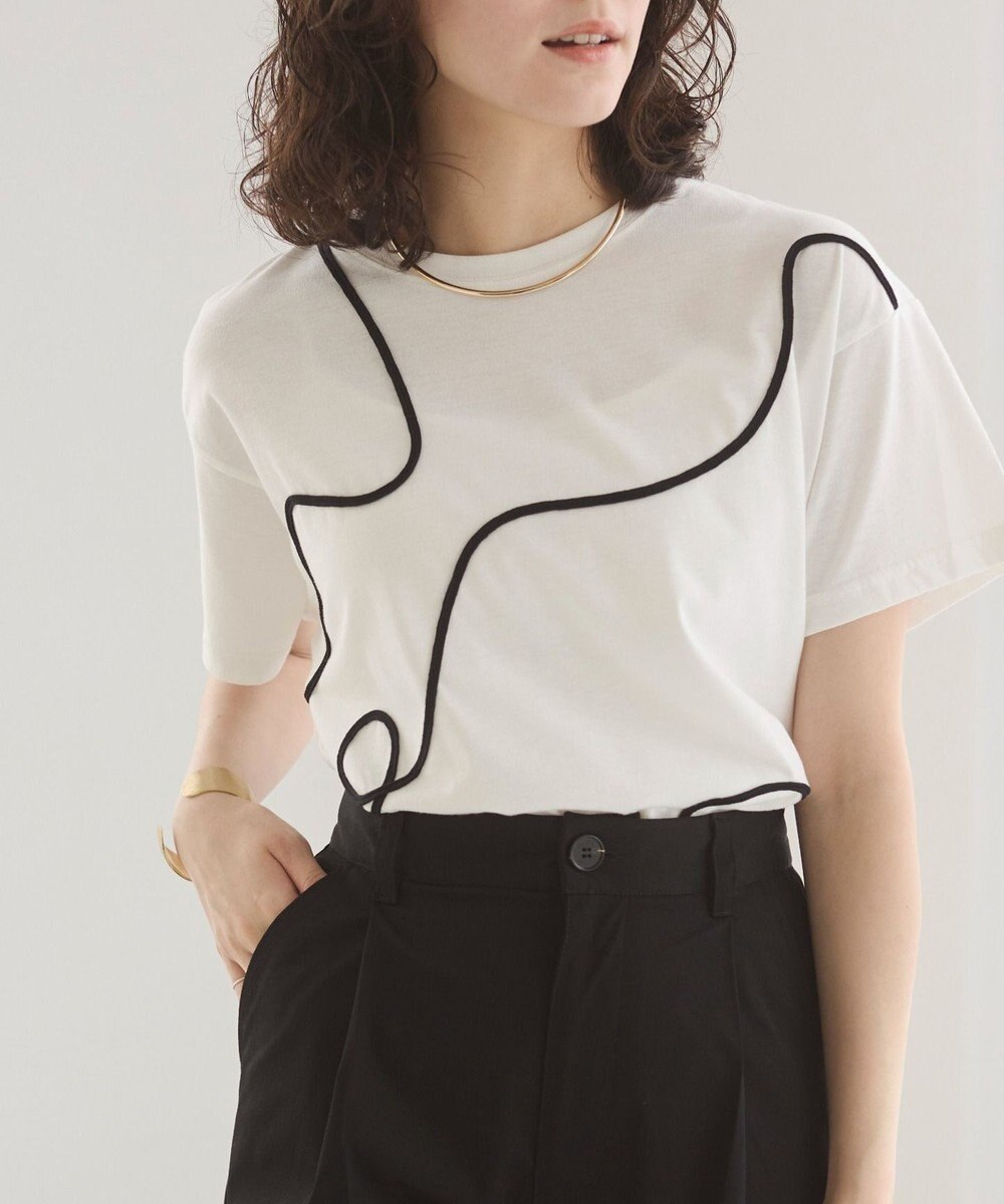 WEGO 【ANGIE VINTAGE】コード刺繍デザインTシャツ 