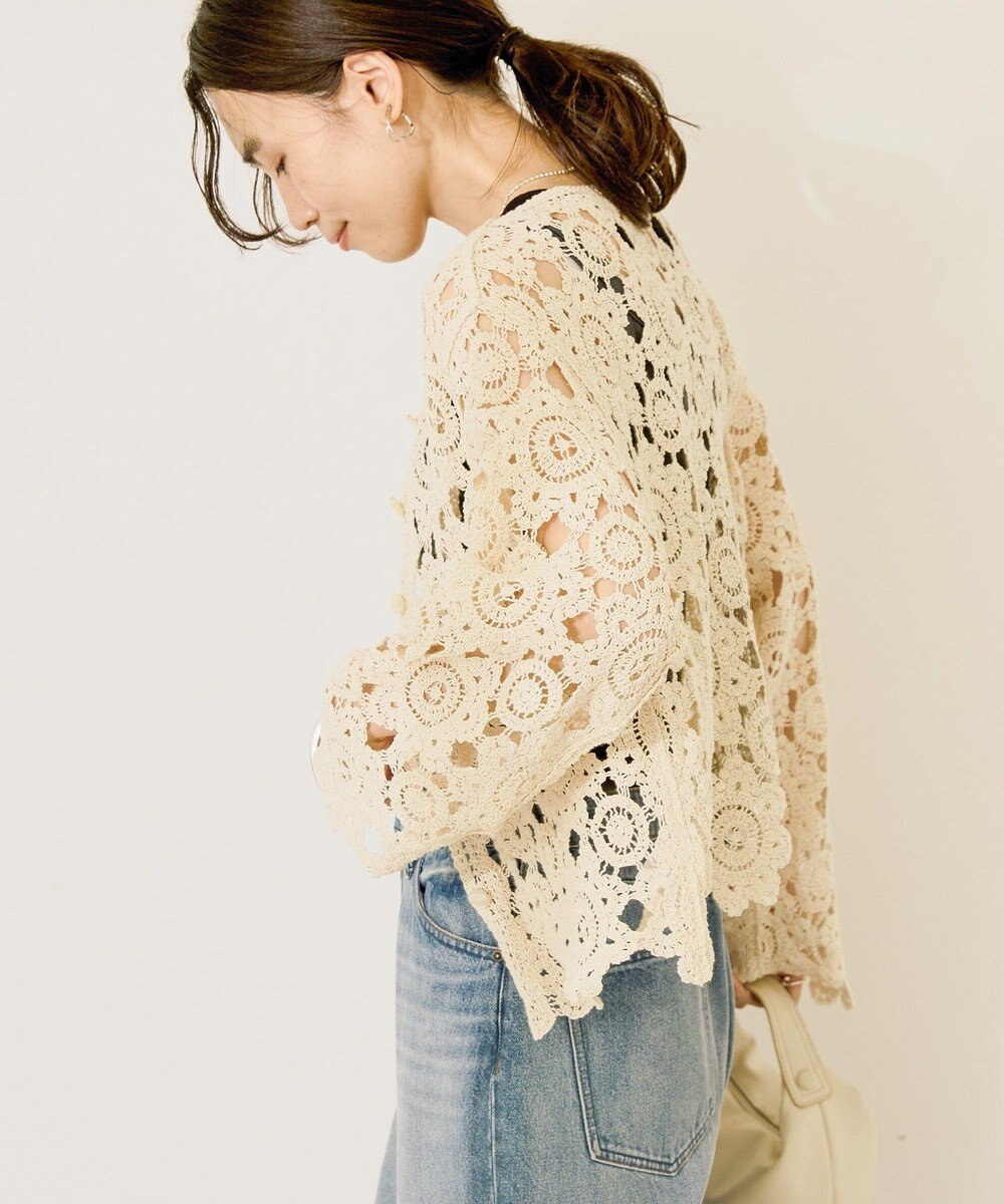 AMERICAN HOLIC トーションレースカーディガン 