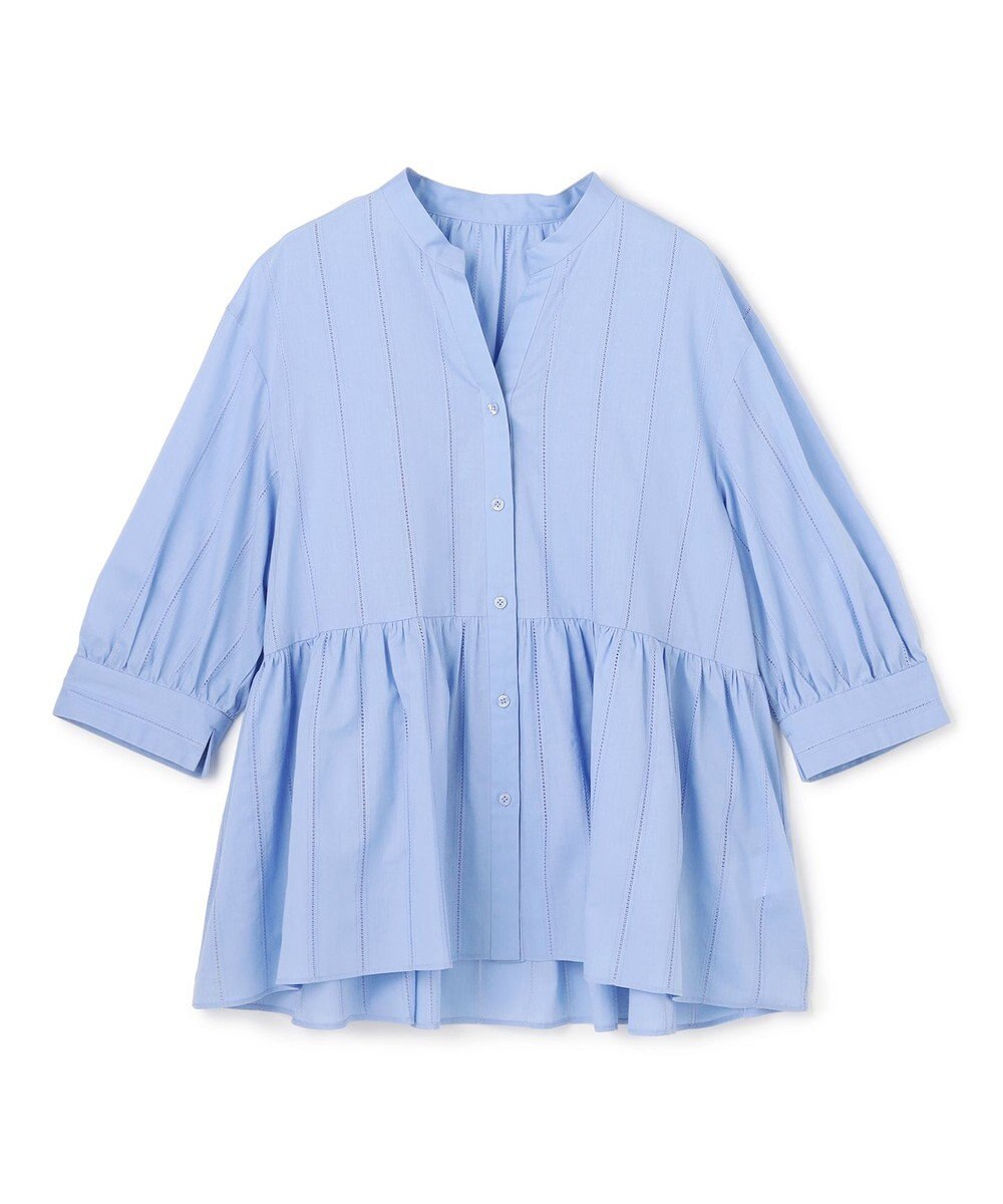 UNFILO ペプラム ギャザーブラウス 