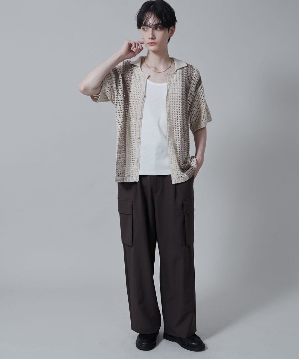 WEGO マルチストライプニットシャツ（S） 