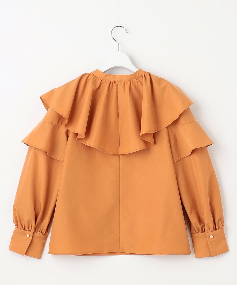 Feroux 【洗える】ラッフルスキッパー ブラウス 