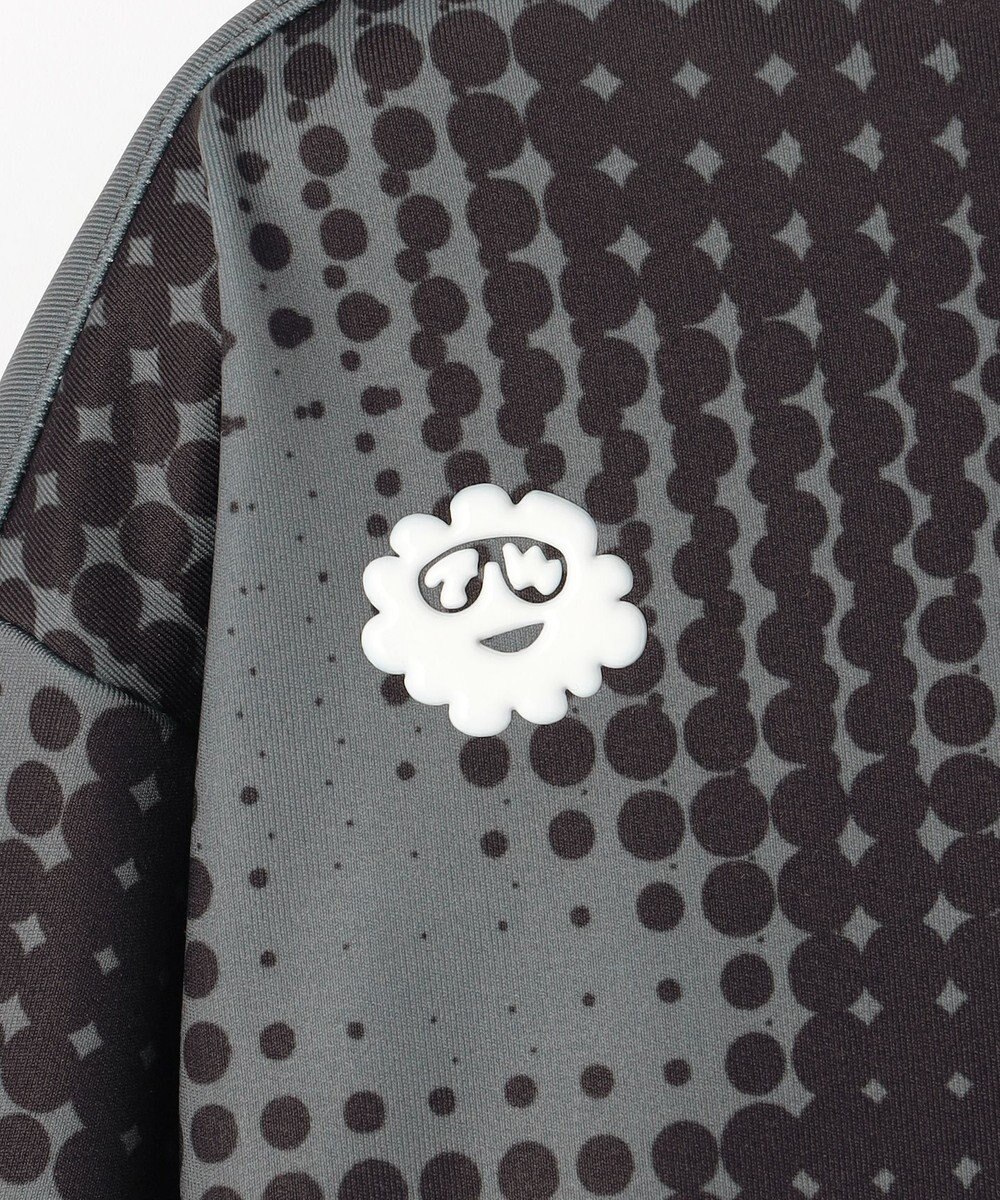 PW CIRCULUS 【裏起毛であたたか】【MEN】Dot camouflage ロングスリーブモックネックT ゴルフ 