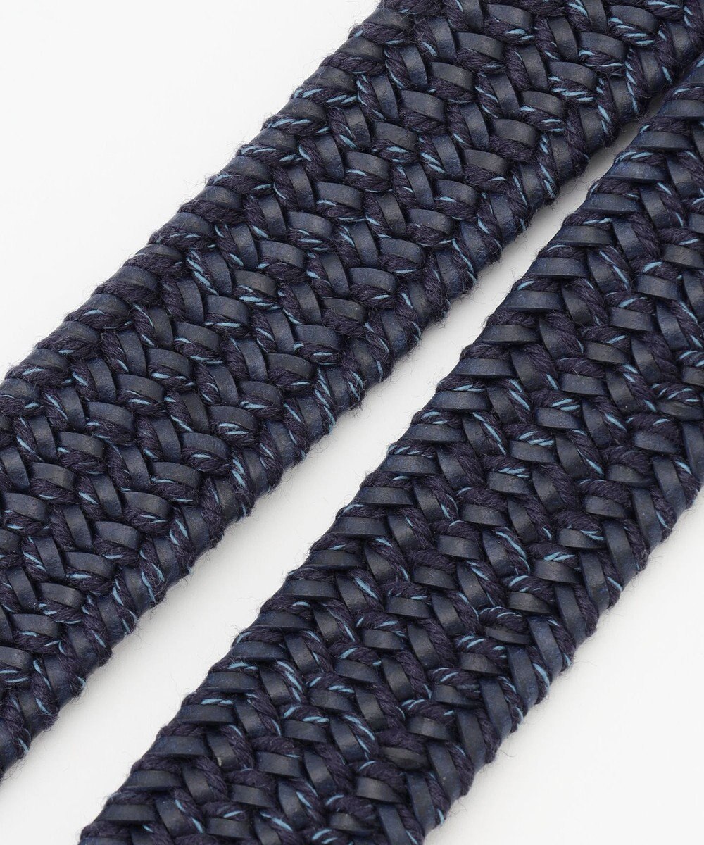 JOSEPH ABBOUD 【キングサイズ・イタリア素材・ストレッチ・日本製】レザーメランジストレッチベルト 