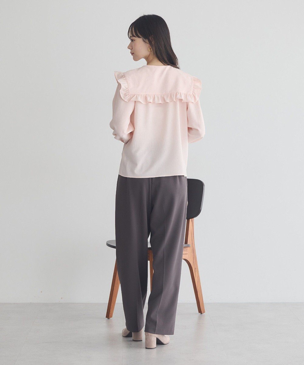 earth music&ecology フリルセーラーカラーブラウス 