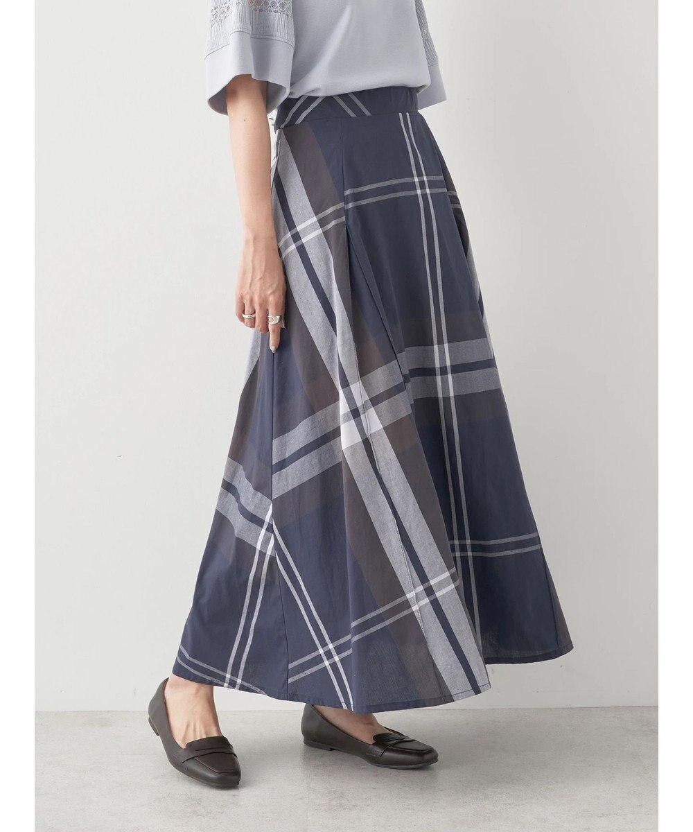 earth music&ecology ＢＩＧチェックフレアスカート 