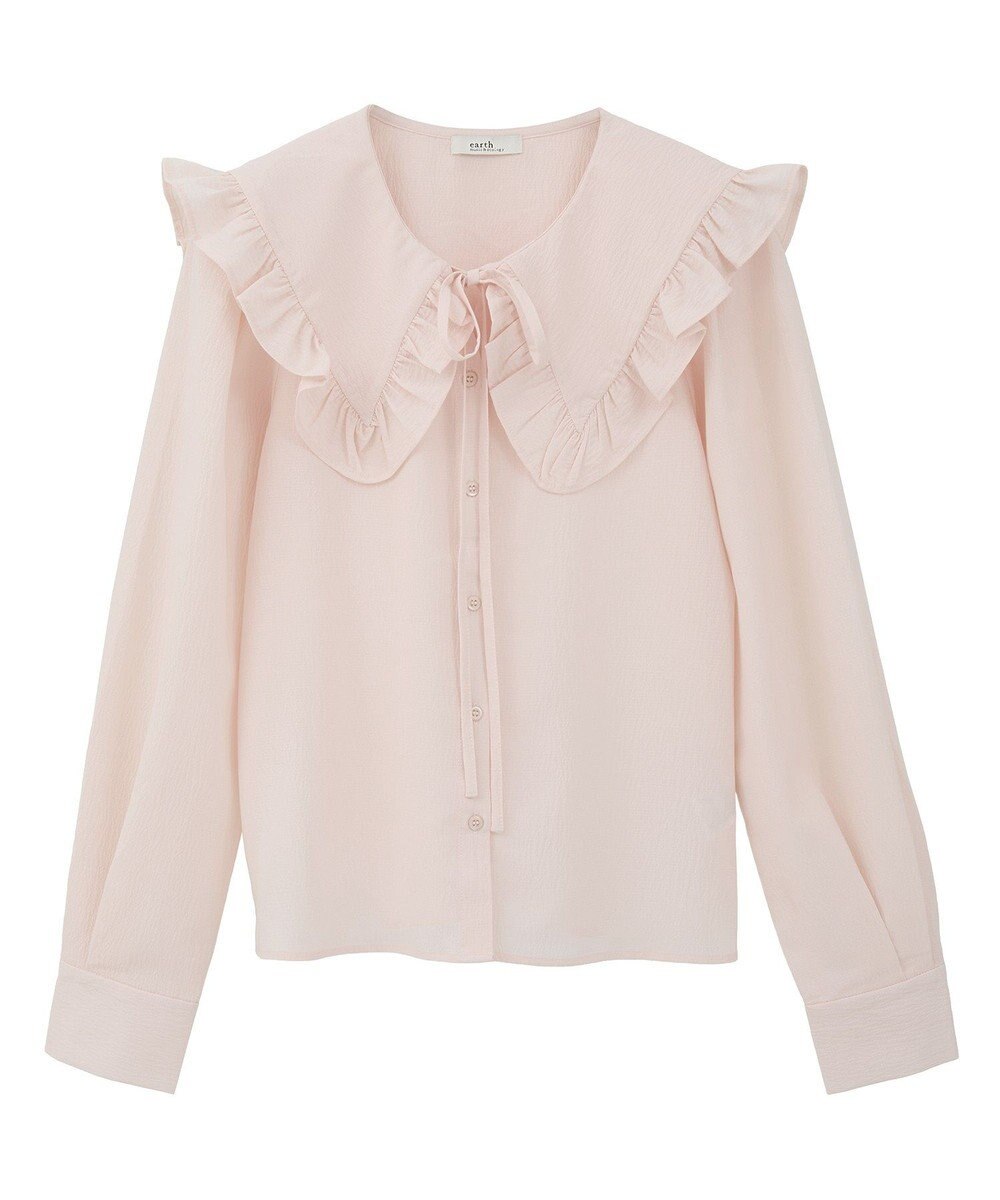 earth music&ecology フリルセーラーカラーブラウス 