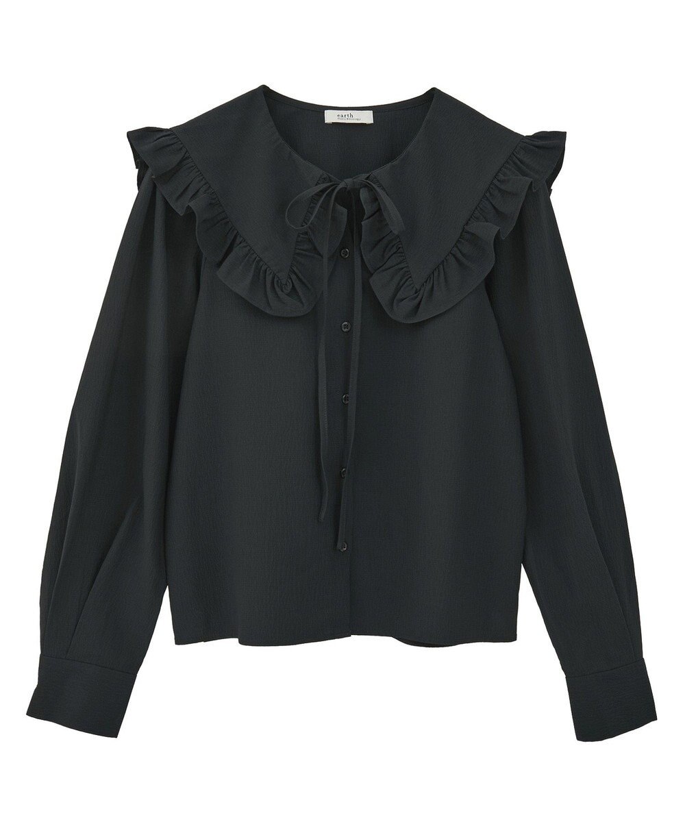 earth music&ecology フリルセーラーカラーブラウス 