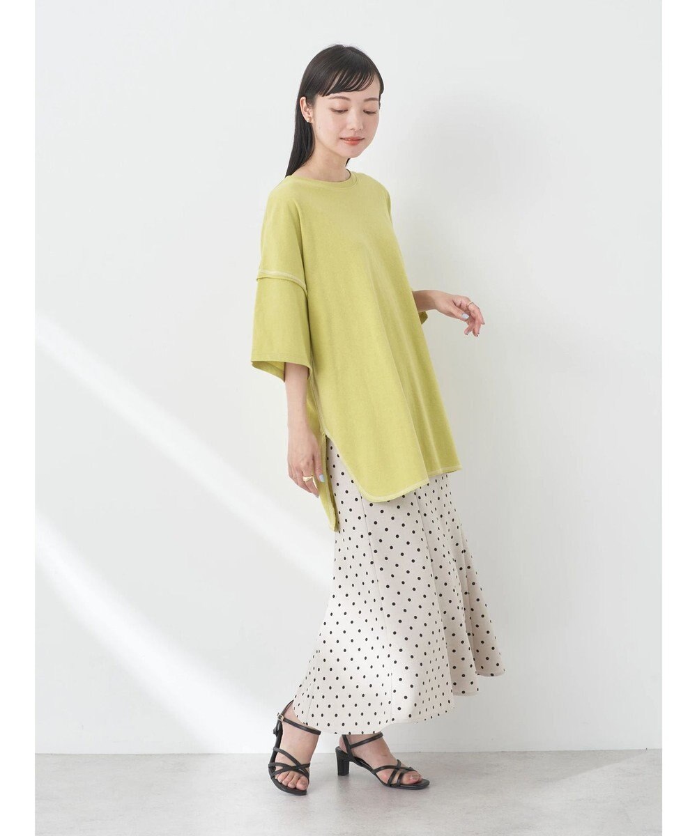 earth music&ecology 配色ステッチチュニックＴ 