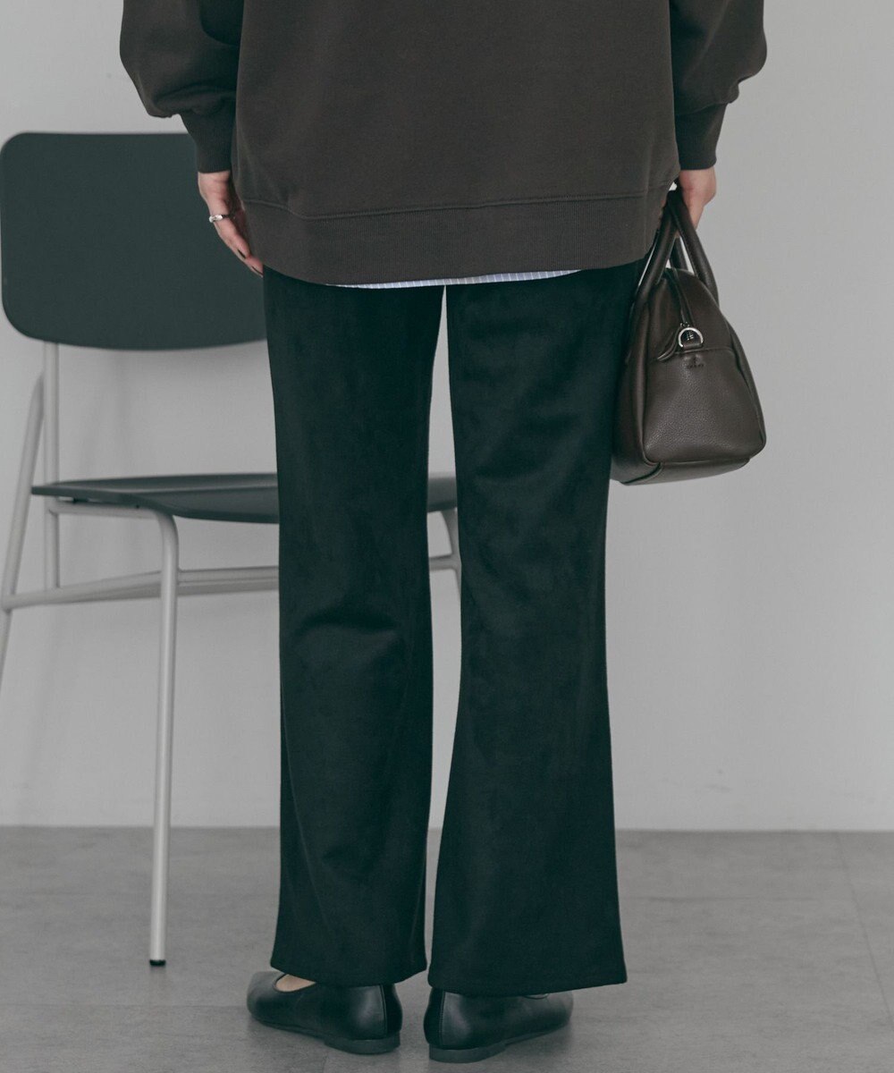 AMERICAN HOLIC ヌバック調ベイカーフレアパンツ 