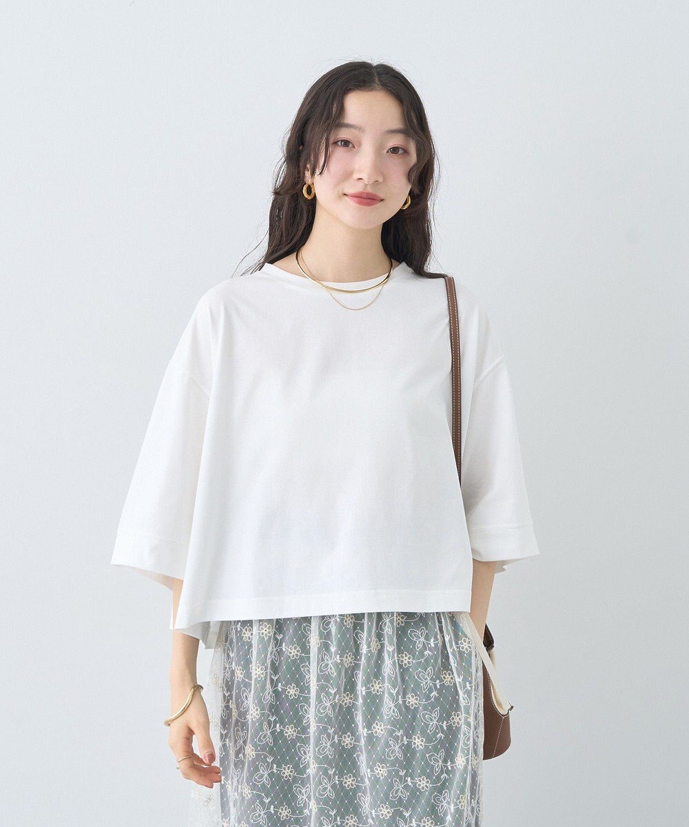 earth music&ecology 【接触冷感】バックギャザーＴｅｅ 