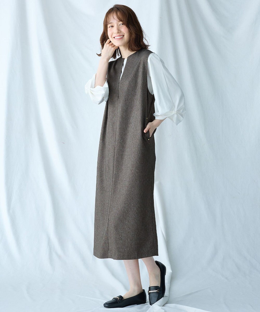 ANY L クラシカルツイードワンピース 
