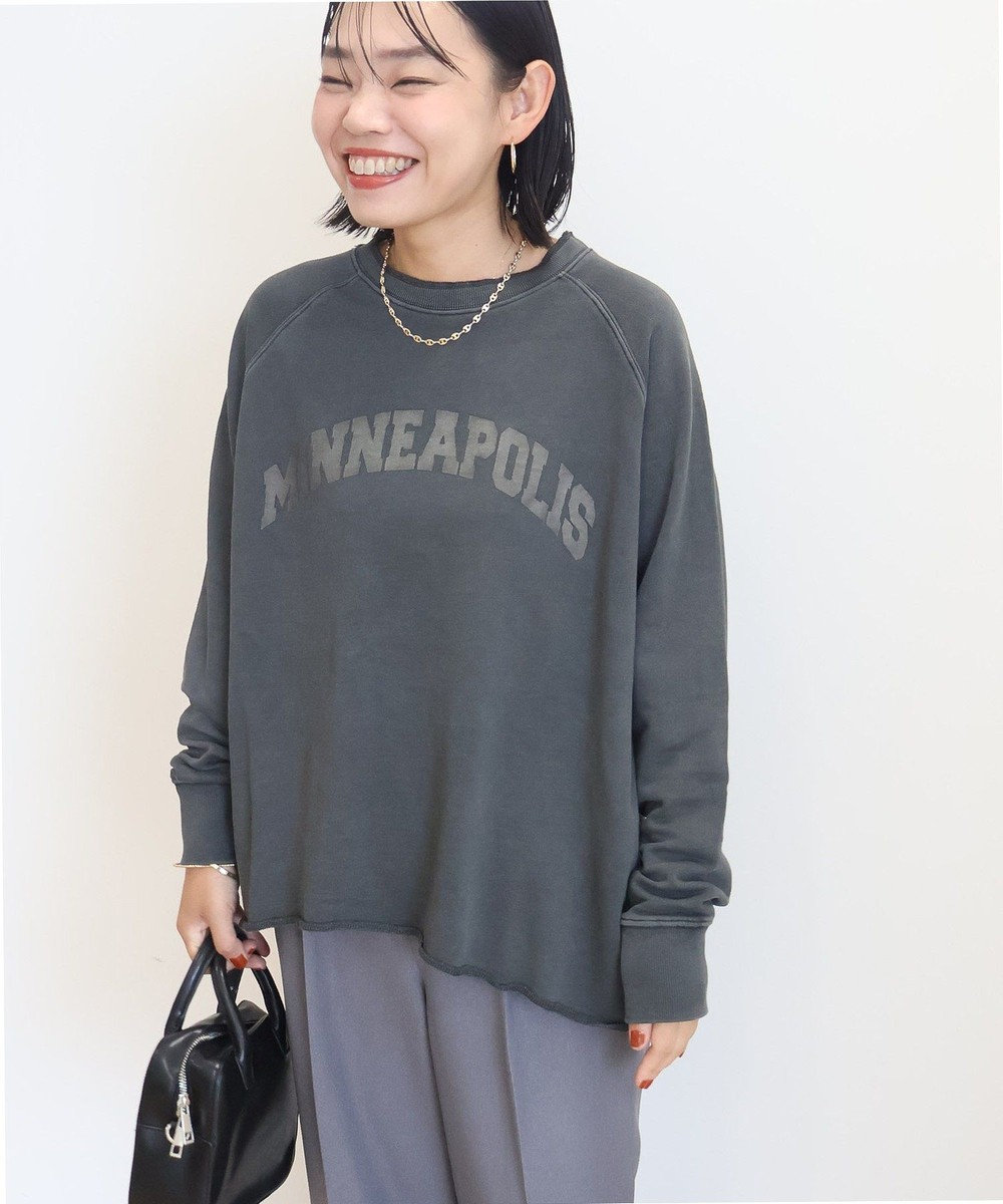 AMERICAN HOLIC ＭＩＮＮＥＡＰＯＬＩＳ裏毛ラグランスウェット① Charcoal Gray