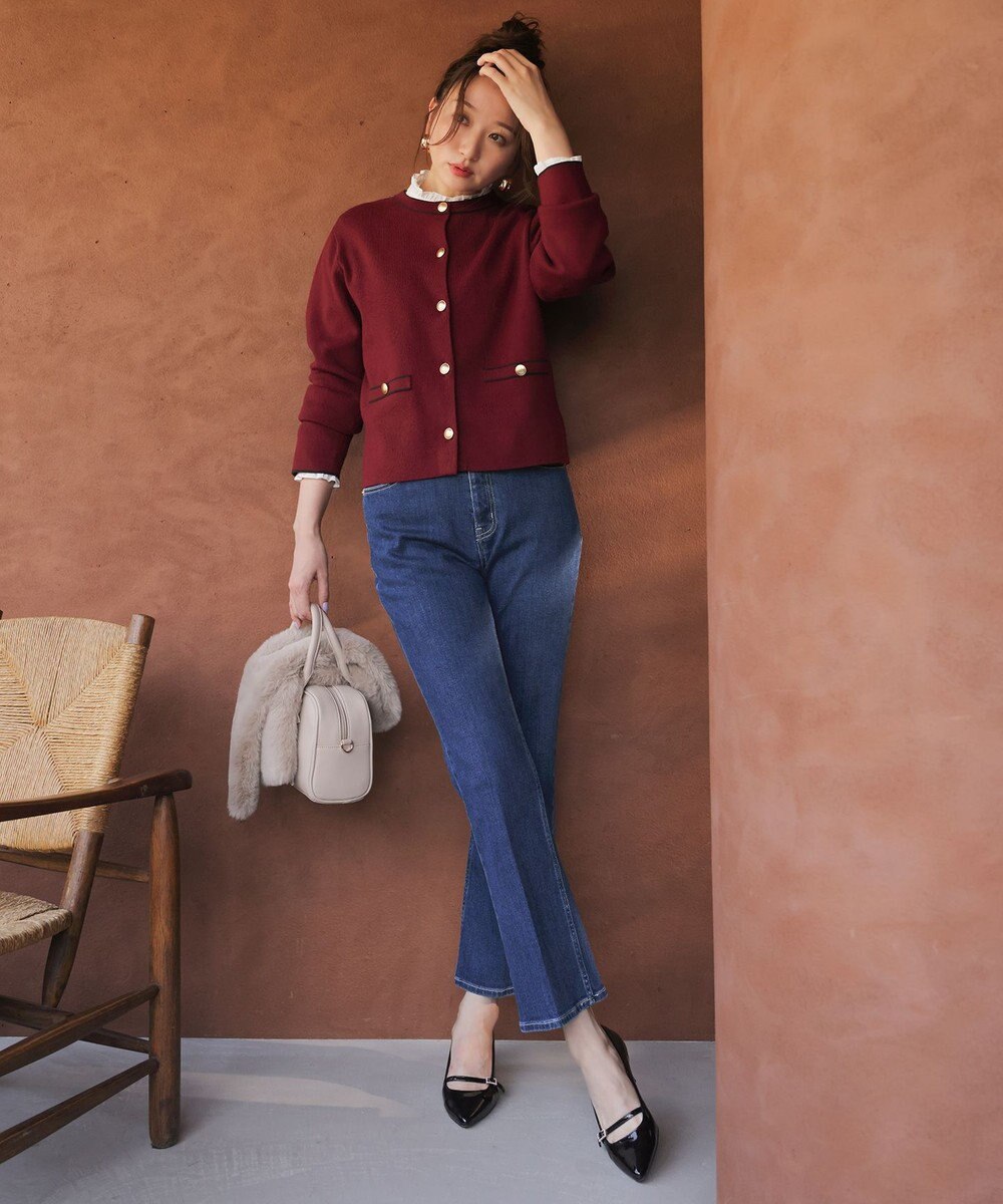 ANY SIS S ピンタックフリル シャツ 